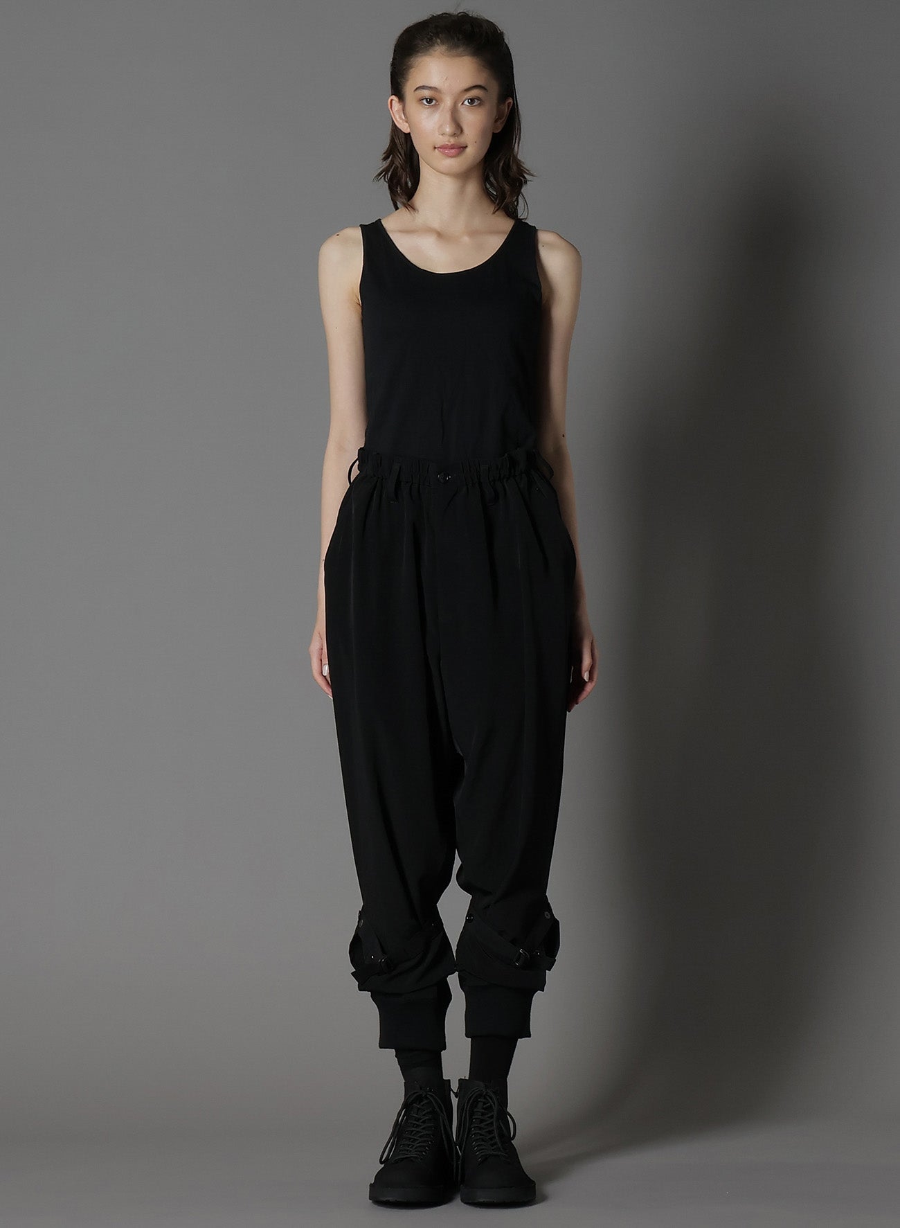 CREPE DE CHINE DOUBLE HEM RIB PANTS for Women - Comfortable High Waist Flowy Trousers | Perfect for Office Wear, Casual Outfits & Special Occasions