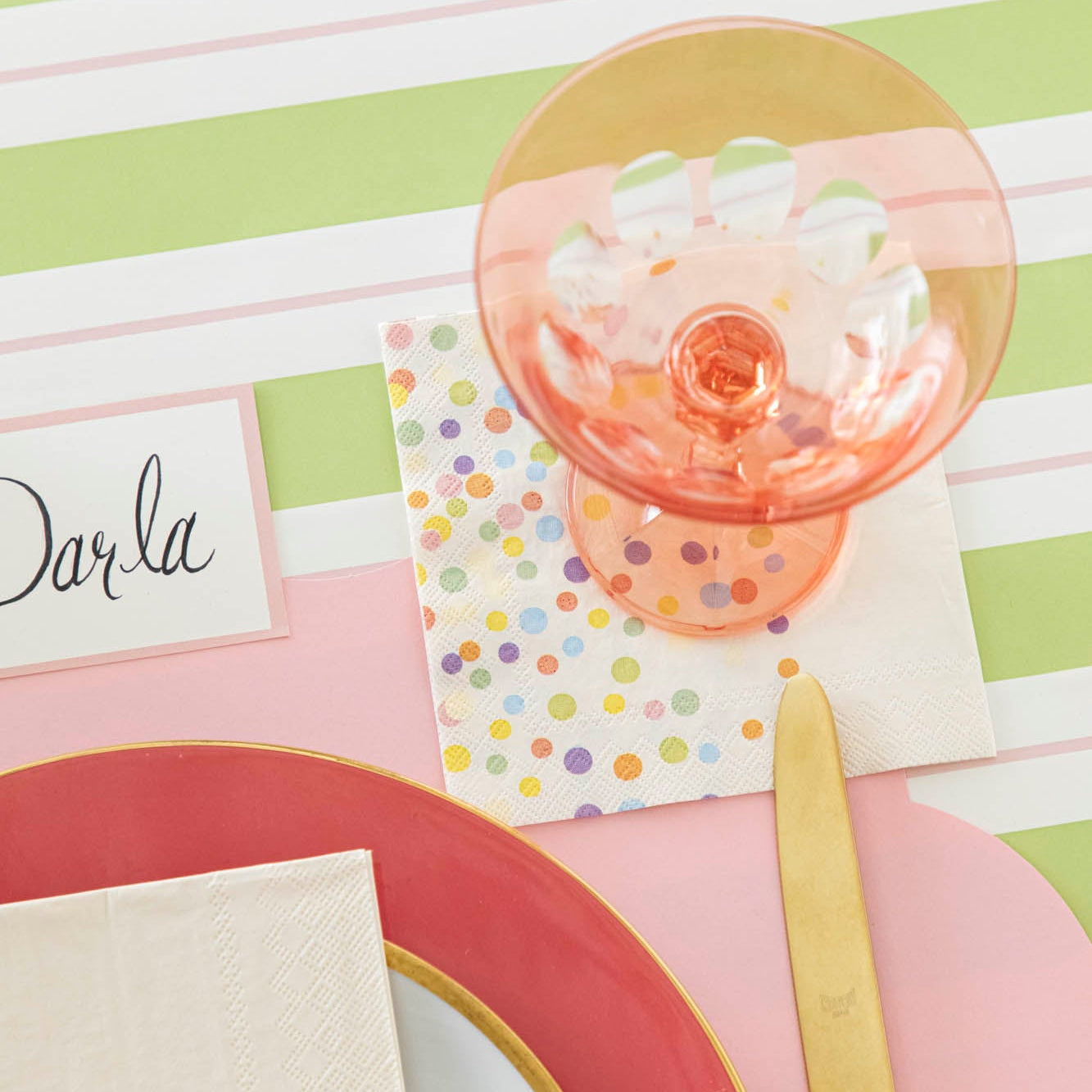 Colorful Confetti Sprinkles Cocktail Napkins - 50 Count Disposable Party Napkins for Weddings, Birthdays & Celebrations - Perfect for Cocktail Parties, Bridal Showers & Special Events