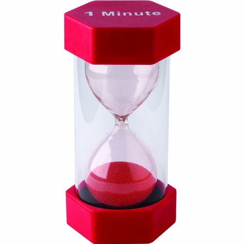1 Minute Large Sand Timer - Hourglass for Kids, Classroom, Games & Stress Relief - Decorative Desk Timer for Time Management & Focus