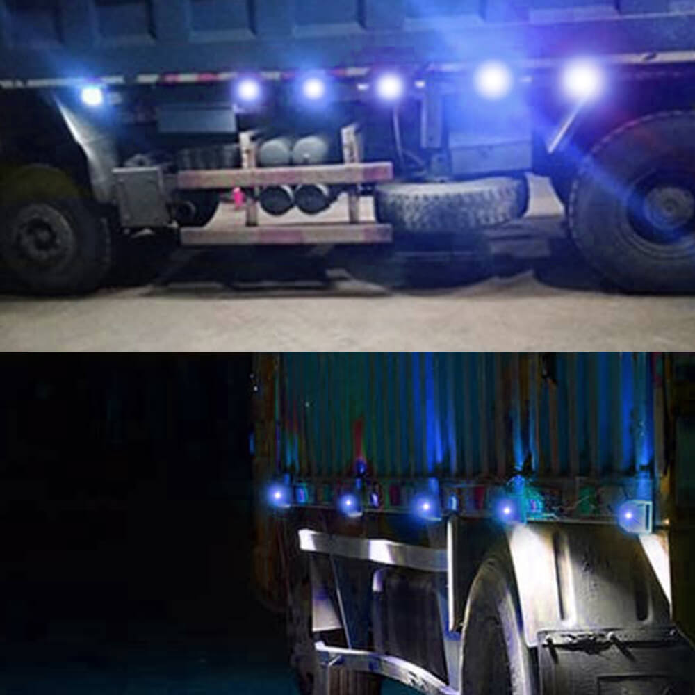 10Pcs 3.94 Inch Slim LED Side Marker Lights 12V/24V 9 SMD LED - Waterproof Amber Clearance Lights for Truck, Trailer, RV, Bus - Perfect for Night Driving & Vehicle Safety