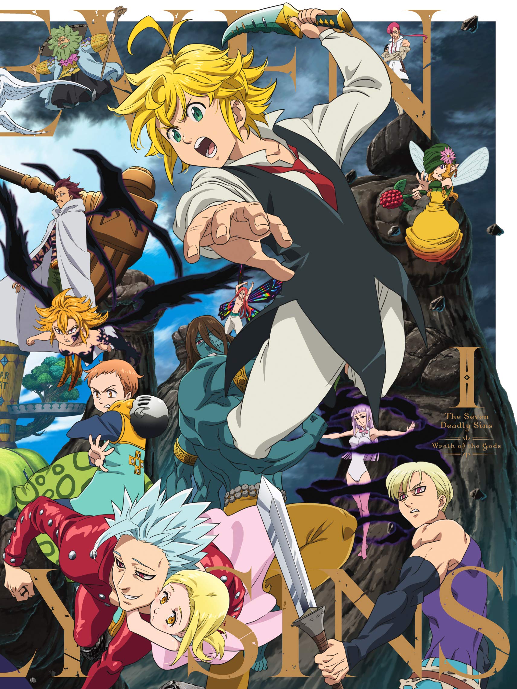 Seven Deadly Sins: The Reverse of Gods Blu-ray Box Set I - Japanese Edition with Anime Reproduction Art Set (3 Pieces, 27.5x19.5cm) | Perfect for Anime Collectors & Home Theater Enthusiasts