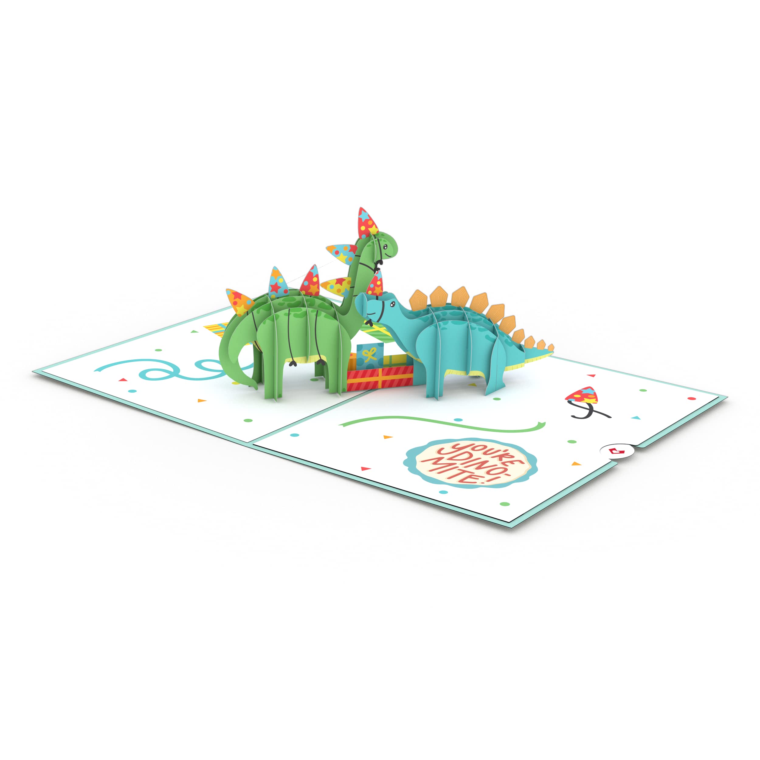 Dinomite 3D Pop-Up Birthday Card for Her, Him, Kids - Lovepop 5x7 Inch Blank Greeting Card with Envelope - Perfect for Birthdays, Anniversaries & Special Occasions