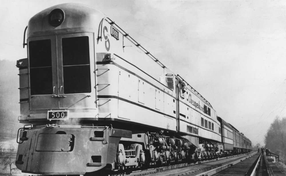 Chesapeake and Ohio Railroad 500 Locomotive Engine - Vintage 12x18 Wall Art Poster for Home & Office Decor - Perfect for Train Enthusiasts, Living Room, Bedroom or Man Cave