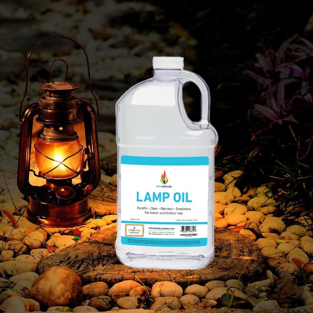 Premium Liquid Paraffin Lamp Oil - 1 Gallon (2 Pack) - Smokeless, Odorless, Ultra Clean Burning Fuel for Indoor & Outdoor Use - Perfect for Oil Lamps, Lanterns, Fireplaces & Emergency Lighting