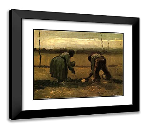 Black Modern Wood Frame with Double Matting
