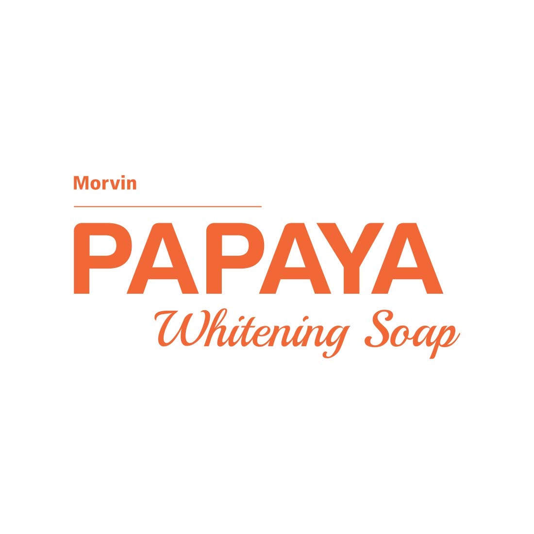 Morvin Papaya Soap for Dark Spots & Acne - Enriched with Papaya Extract & Shea Butter - 75g (Pack of 4) - Brightening Face & Body Cleanser for Glowing Skin - Perfect for Daily Skincare Routine