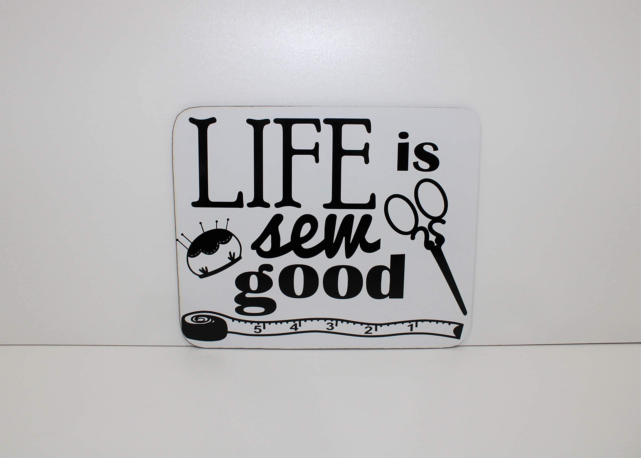 Life is Sew Good Wooden Quilt Sign - Handmade Quilt Decor for Sewing Room - Perfect Quilting Gift for Quilters & Sewing Enthusiasts - Ideal for Home, Studio & Craft Room Decor