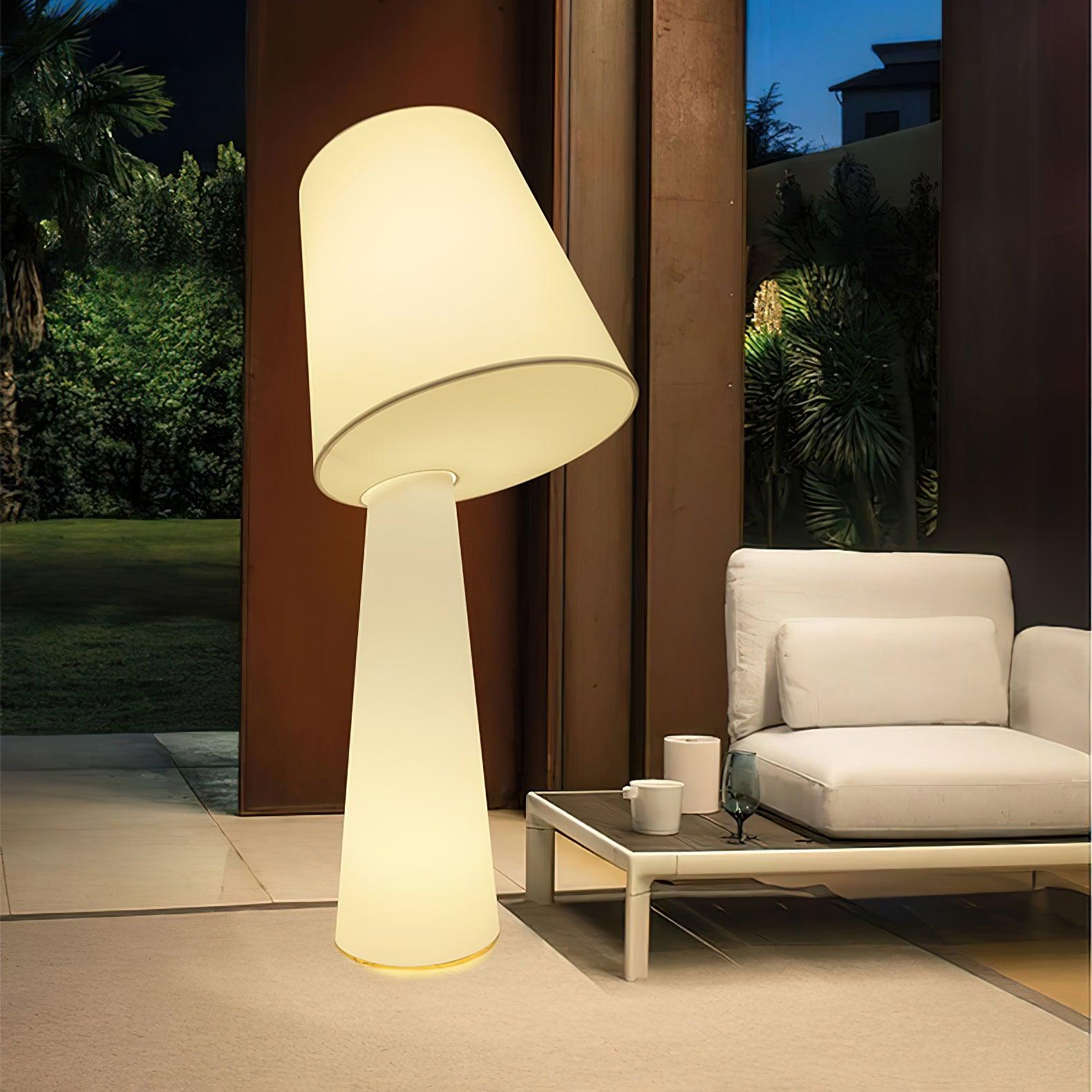 Modern Column Fabric Floor Lamp - Elegant Standing Light for Living Room, Bedroom & Office - Perfect for Reading, Relaxing & Ambient Lighting