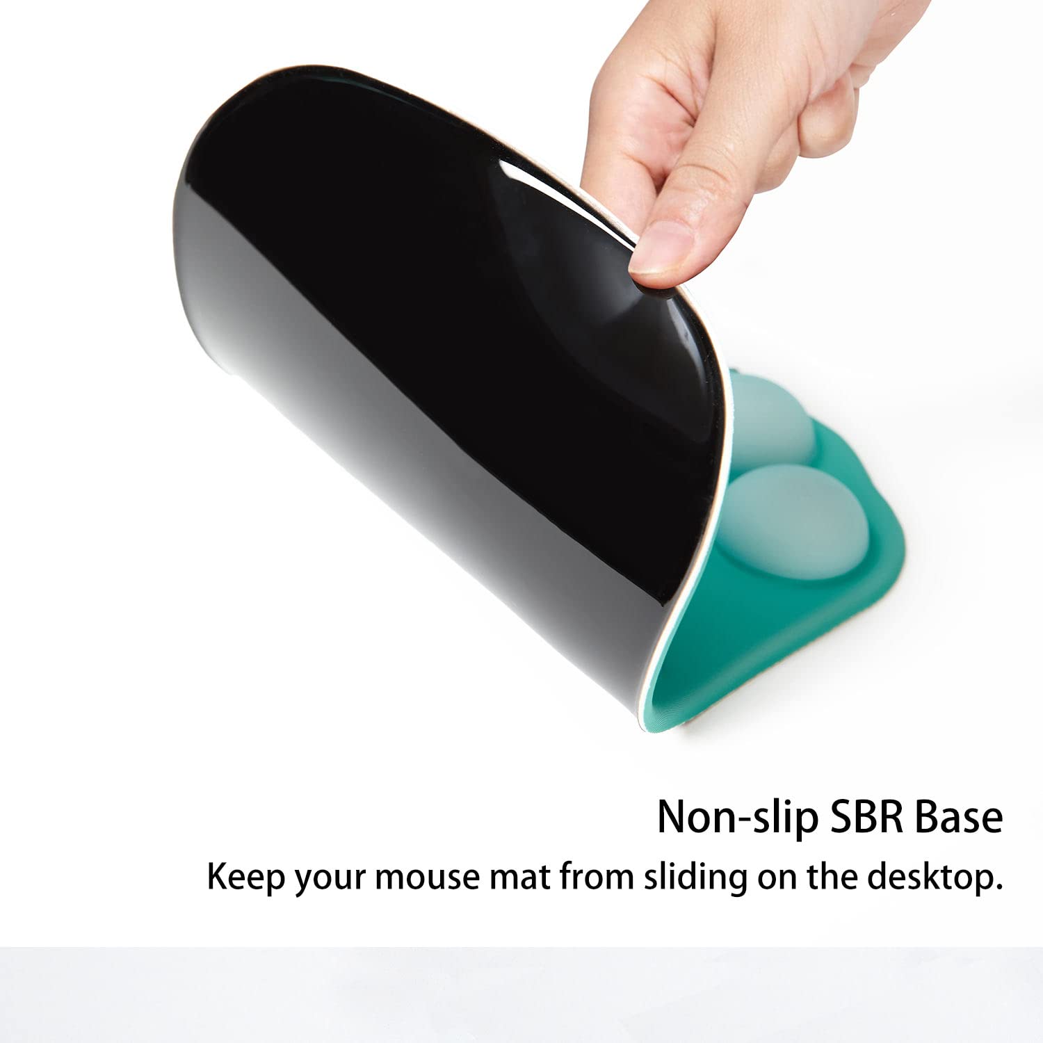 Ergonomic Cat Paw Mouse Pad with Wrist Support - Cute Kawaii Silicone Gel Mouse Mat for Home, Office & Gaming - Comfortable Green Mousepad for PC, Laptop & Computer Workstations