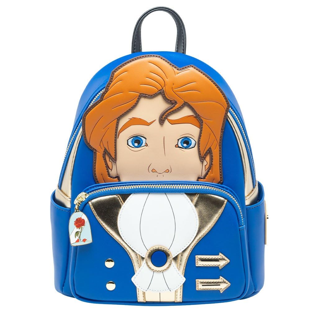 Disney Beauty and the Beast Prince Adam Themed Women's Backpack - Loungefly Official Cosplay Purse for Disney Fans, Collectors & Theme Park Visits