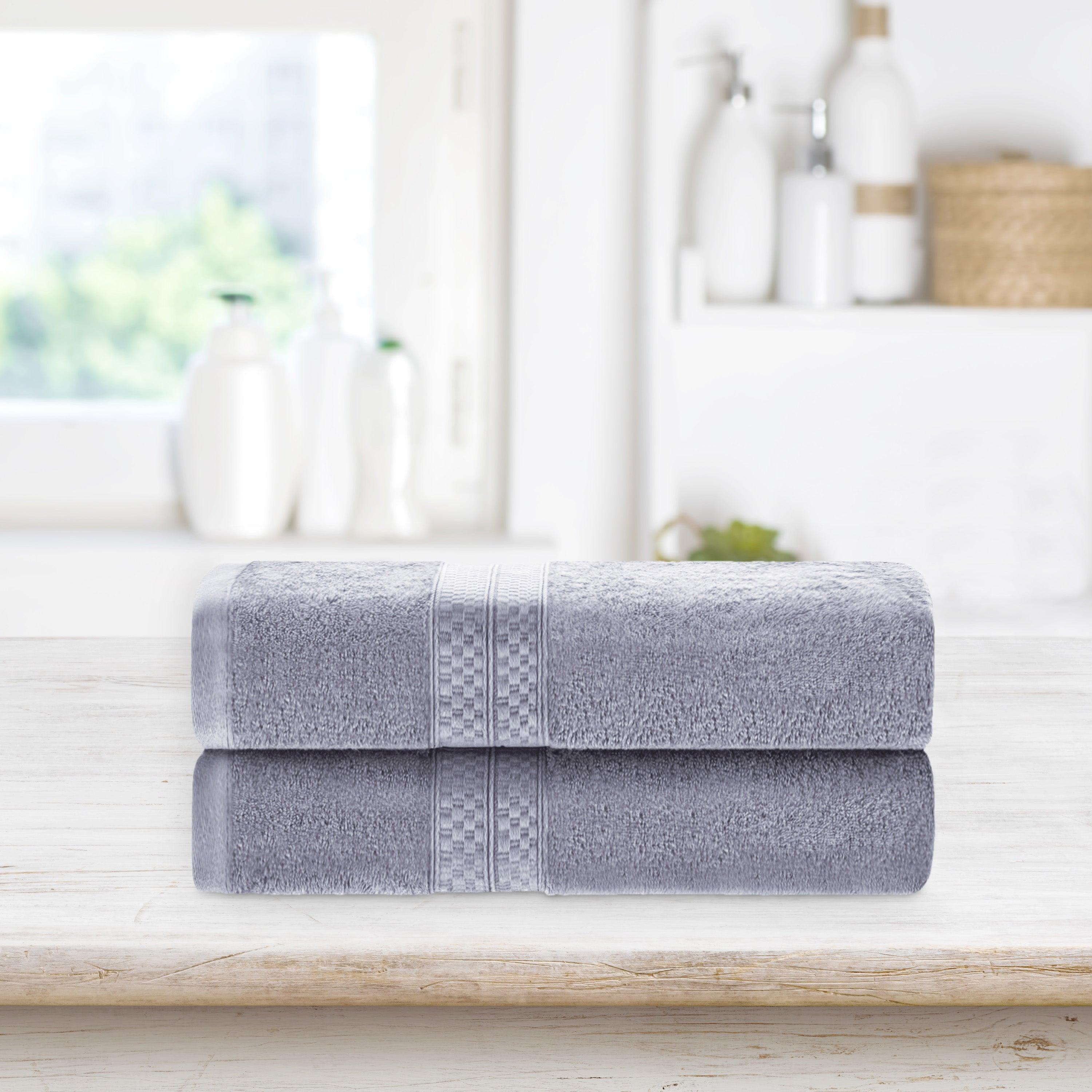 Soft & Absorbent Rayon Bamboo 2-Piece Bath Towel Set | Heavyweight Plush Towels for Spa, Bath & Pool | Eco-Friendly & Luxurious