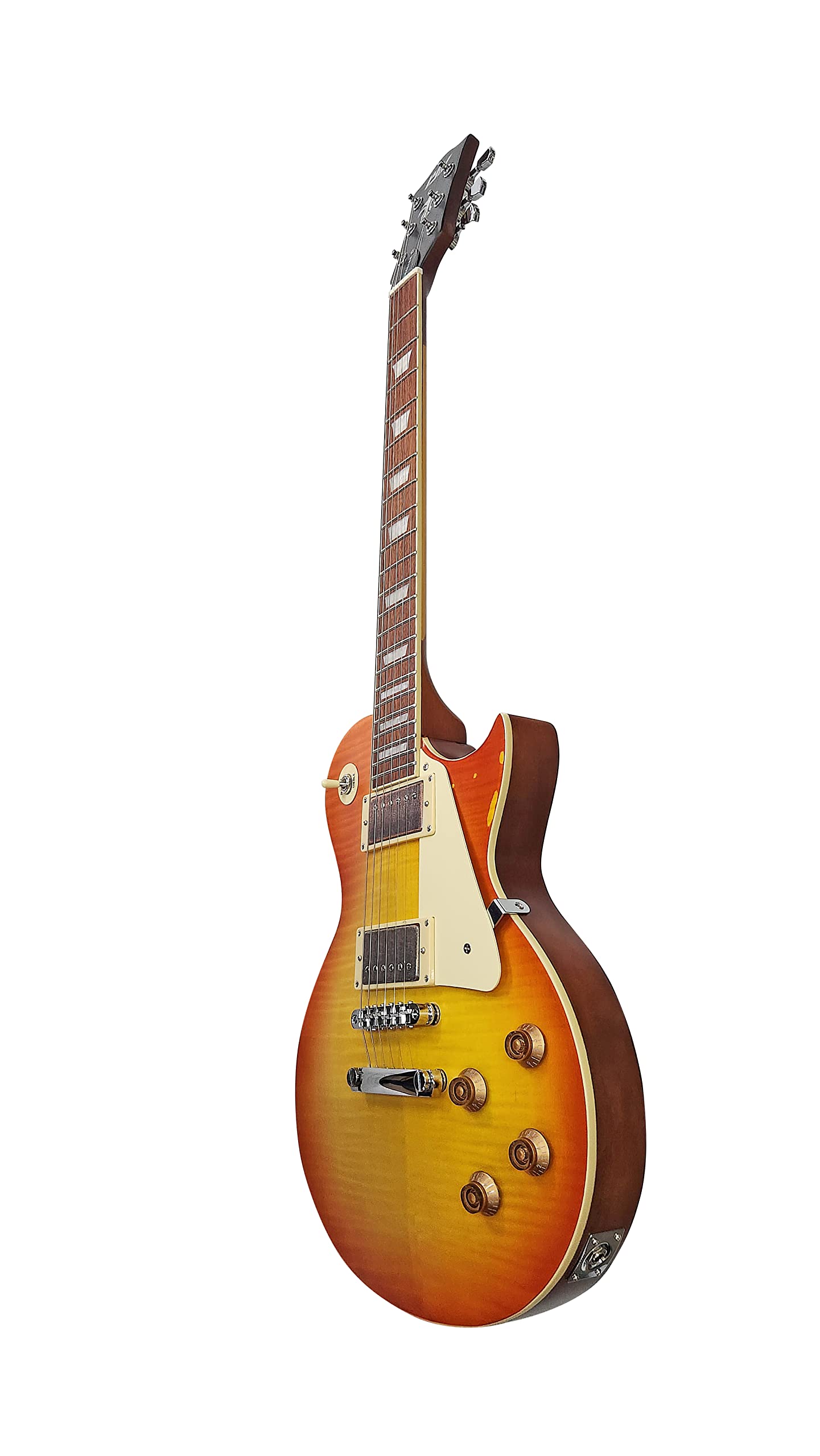 IYV ILS-300D 6-String Electric Guitar Right-Handed Cherry Sunburst Finish - Perfect for Beginners, Live Performances & Home Practice