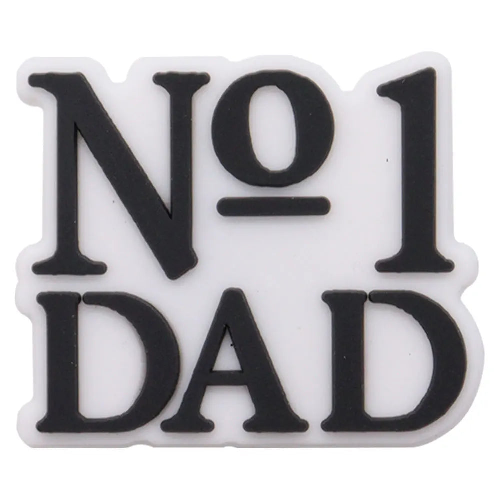 1Pcs I Love Papa Slippers PVC Shoe Button Charms - Best Dad Clog Accessories for DIY, Man Phone Case - Perfect Father's Day Gift for Dad, Husband, Grandfather - Home, Office & Casual Wear