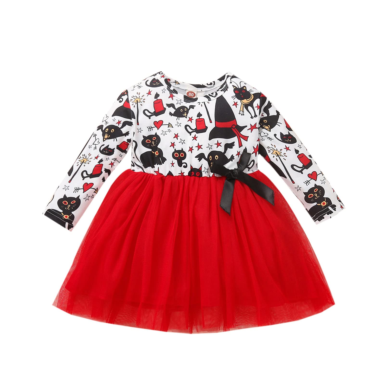 Toddler Princess Halloween Dress - Cartoon Printed Tulle Party Gown for Baby Girls | Perfect for Halloween Costume, Birthday Party & Special Occasions