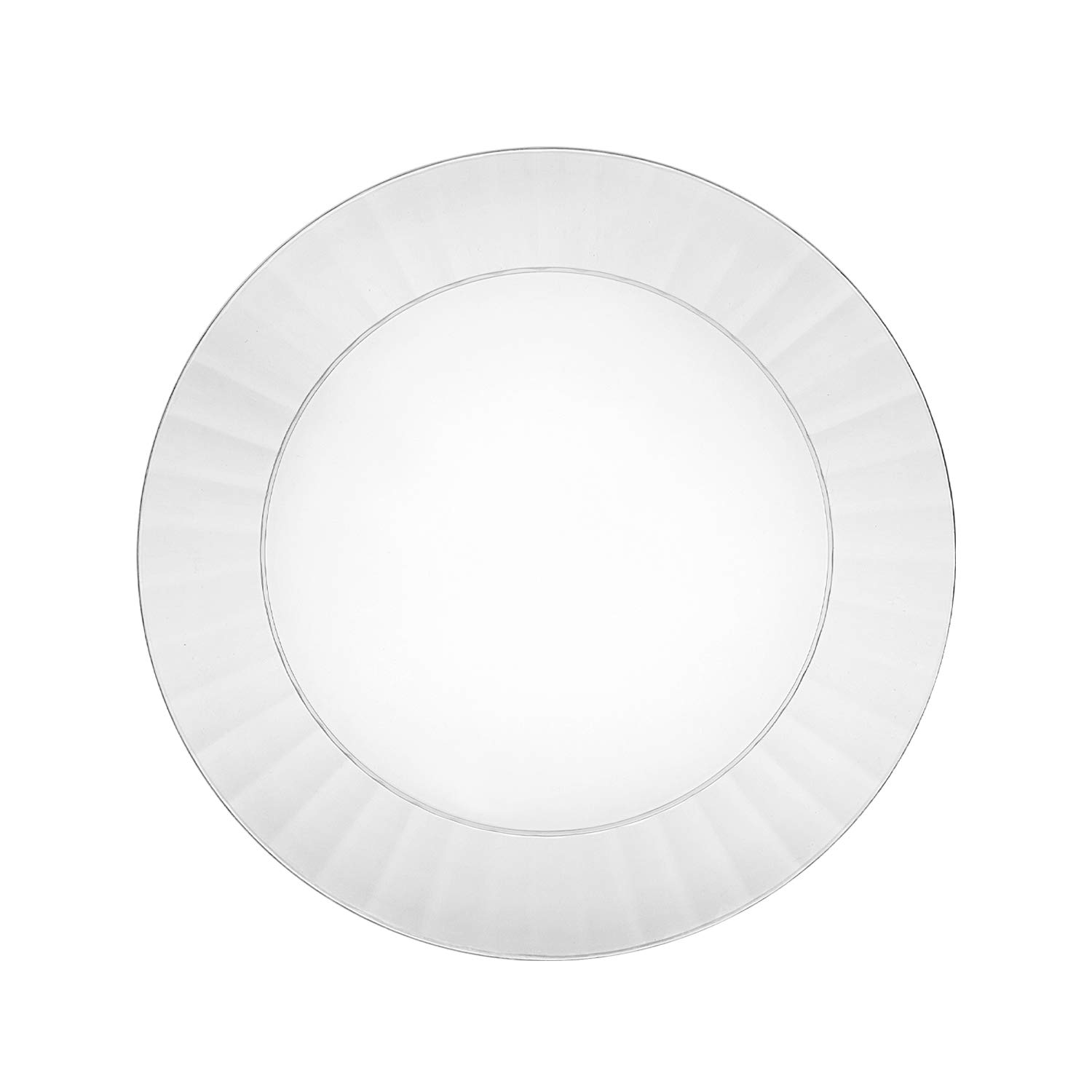 Premium 70-Pack Clear Hard Plastic Party Plates 7.5 Inch - Durable Round Disposable Plates for Birthday, Wedding, BBQ & Salad Serving - BPA-Free Dishwasher Safe Dinnerware for Events & Catering