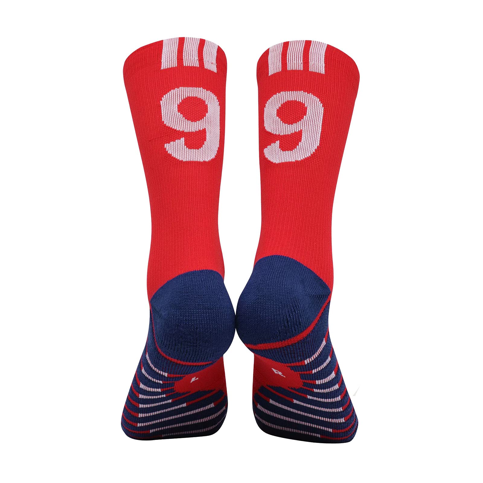 Men's Soccer Socks - Anti-Slip Cushioned Compression Socks for Football, Basketball & Running - Team Sports Performance Socks for Athletes & Active Lifestyles