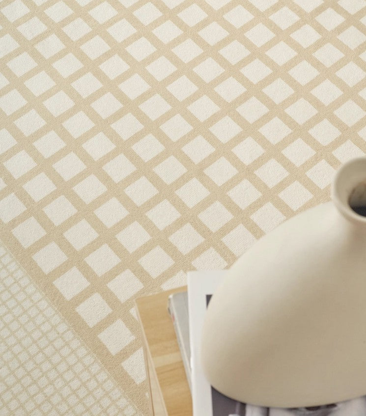 Modern Checkered Rugs for Living Room, Bedroom & Dining Room - Soft Contemporary Floor Carpets for Home Decor | Perfect for Cozy Bedside, Stylish Dining Areas & Chic Living Spaces