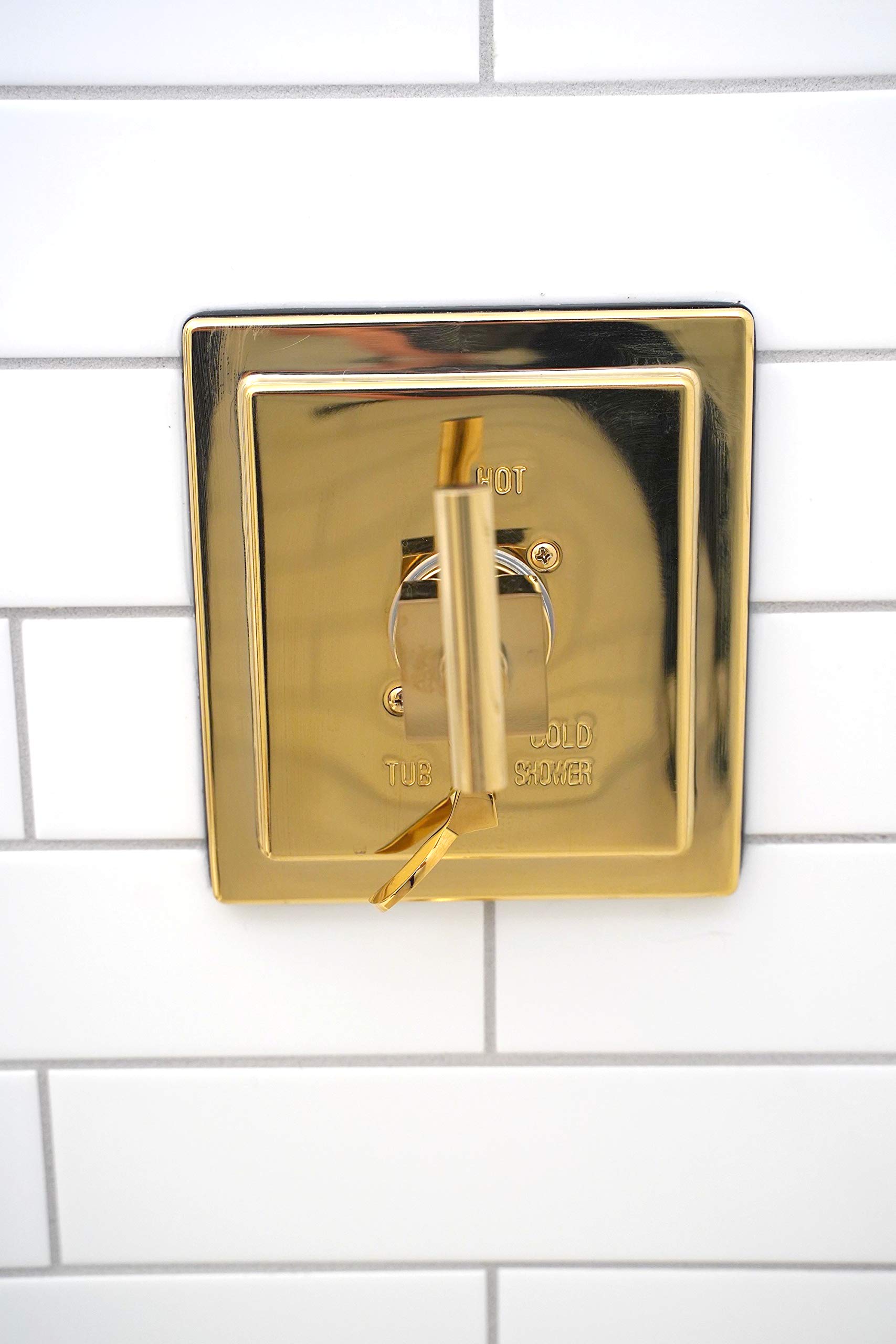 Kingston Brass KB86520CQL Claremont 6-Inch Tub and Shower Faucet in Polished Brass - Perfect for Bathroom Renovation & Luxury Spa Experience