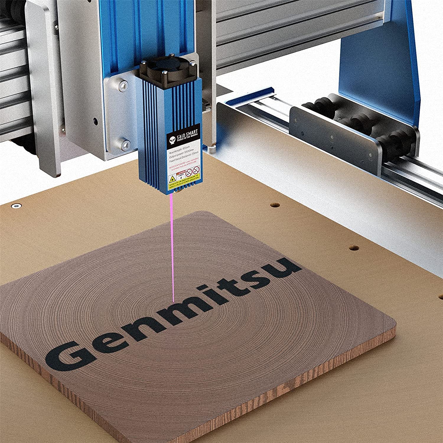 Genmitsu CNC Laser Module Kit - FL55P Fixed Focus Laser for 3018-PRO, 3020-PRO MAX, ProverXL 4030/4030V2 & 6050 PLUS CNC Routers | Engraving, Cutting & DIY Projects
