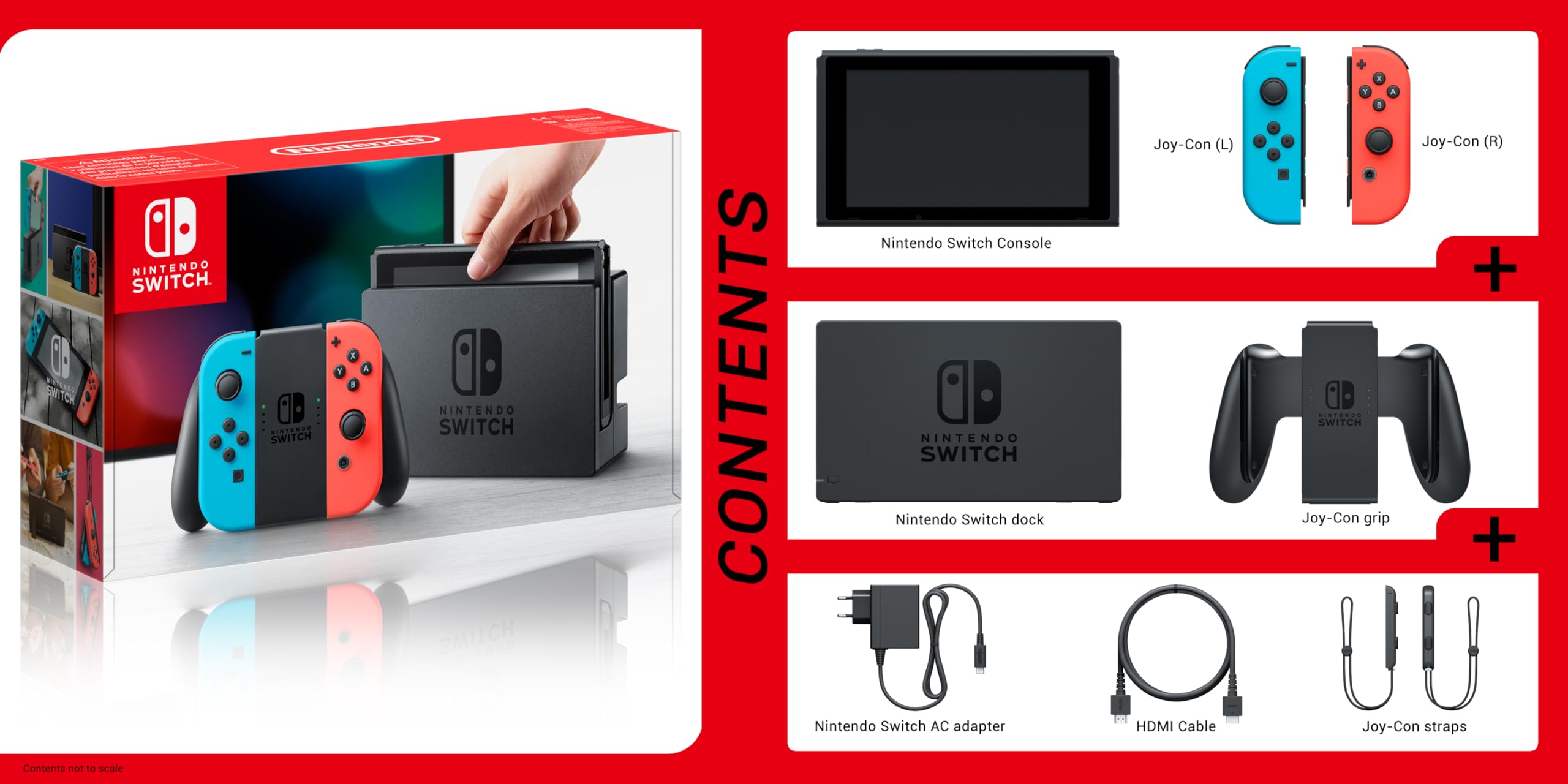 Nintendo Switch Console (2021 Edition) - Neon Blue/Red Joy-Con - 6.2
