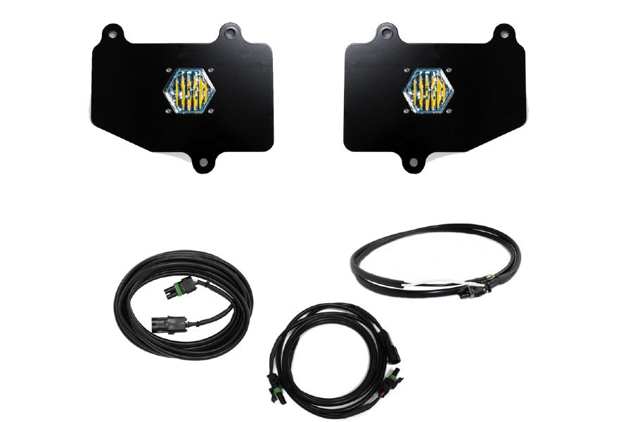 Jeep Gladiator JT Baja Designs Dual S1 Series Reverse LED Light Kit with Upfitter - Off-Road Backup Lights for Enhanced Nighttime Visibility & Safety