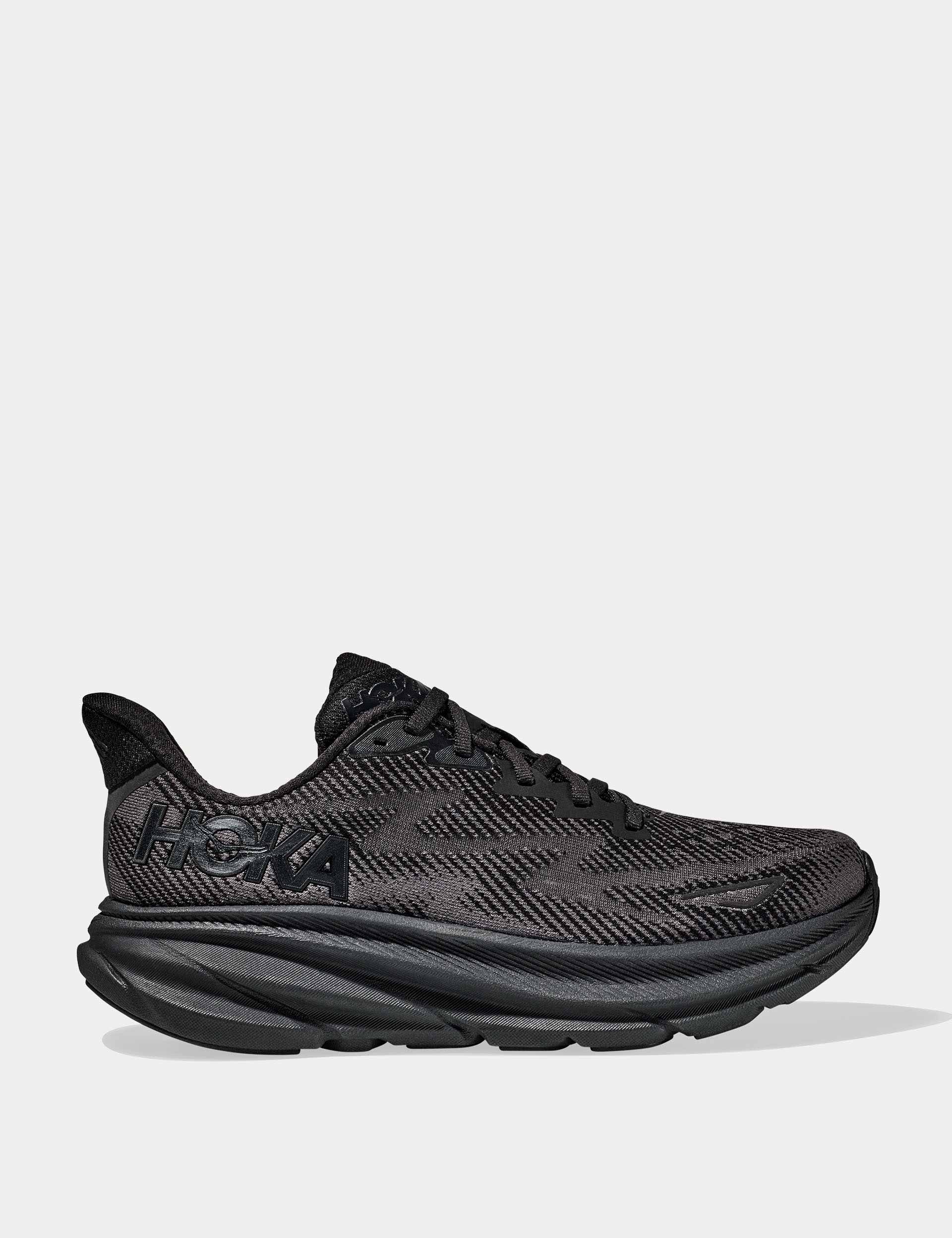 Brooks Men's Clifton 9 Running Shoes - Black | Lightweight Cushioned Road Running Sneakers for Men | Perfect for Marathon Training, Jogging & Daily Wear