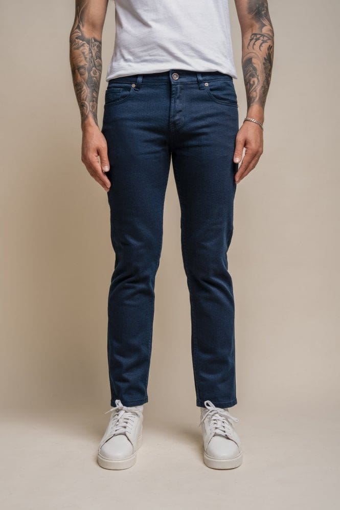 Cavani Milano Premium Steel Denim Jeans for Men - Slim Fit Stretch Comfortable Designer Jeans | Perfect for Casual Wear, Office & Night Out