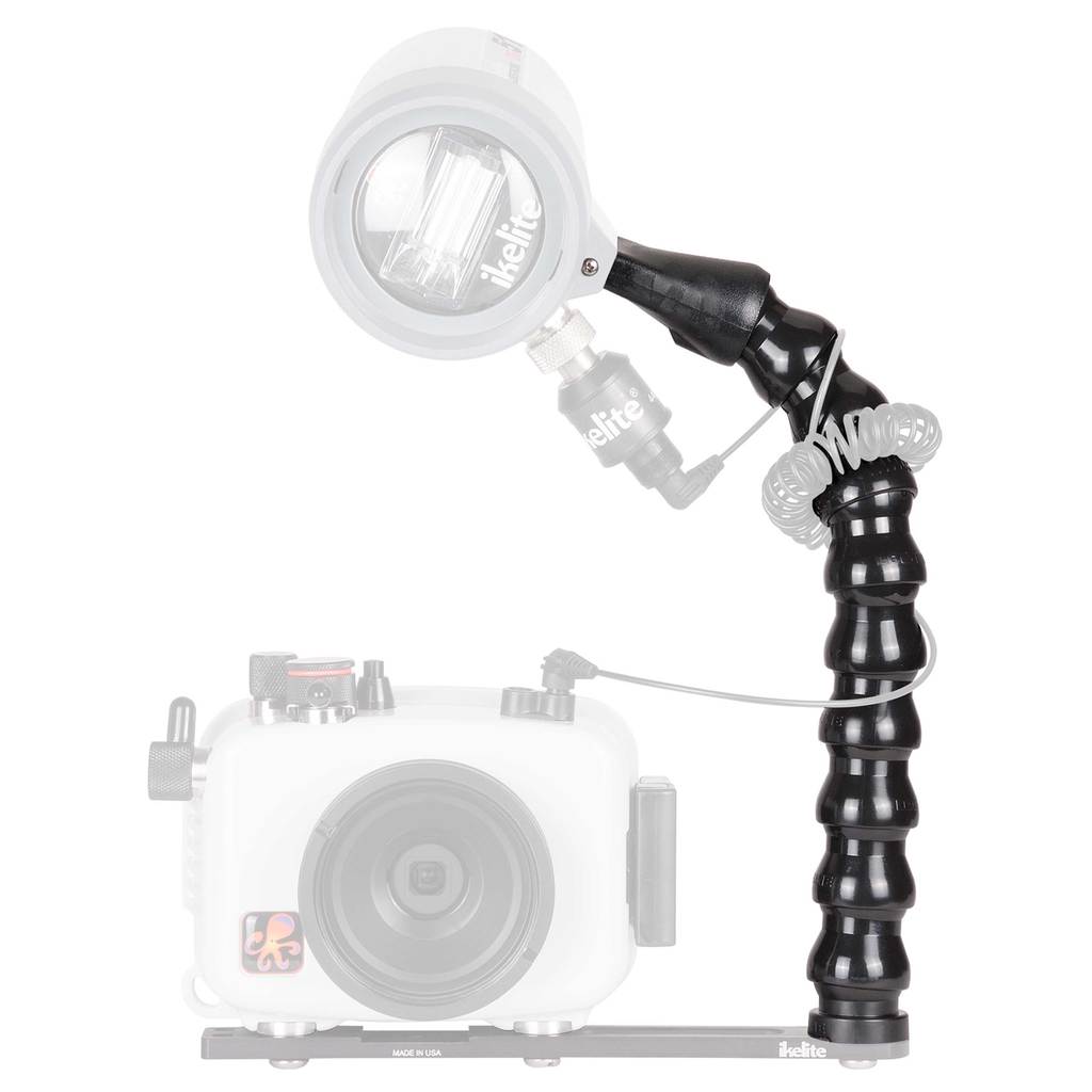 Ikelite Flex Strobe Arm for Action Tray - Durable Underwater Photography Accessory for GoPro, DSLR & Mirrorless Cameras - Perfect for Scuba Diving, Snorkeling & Marine Exploration