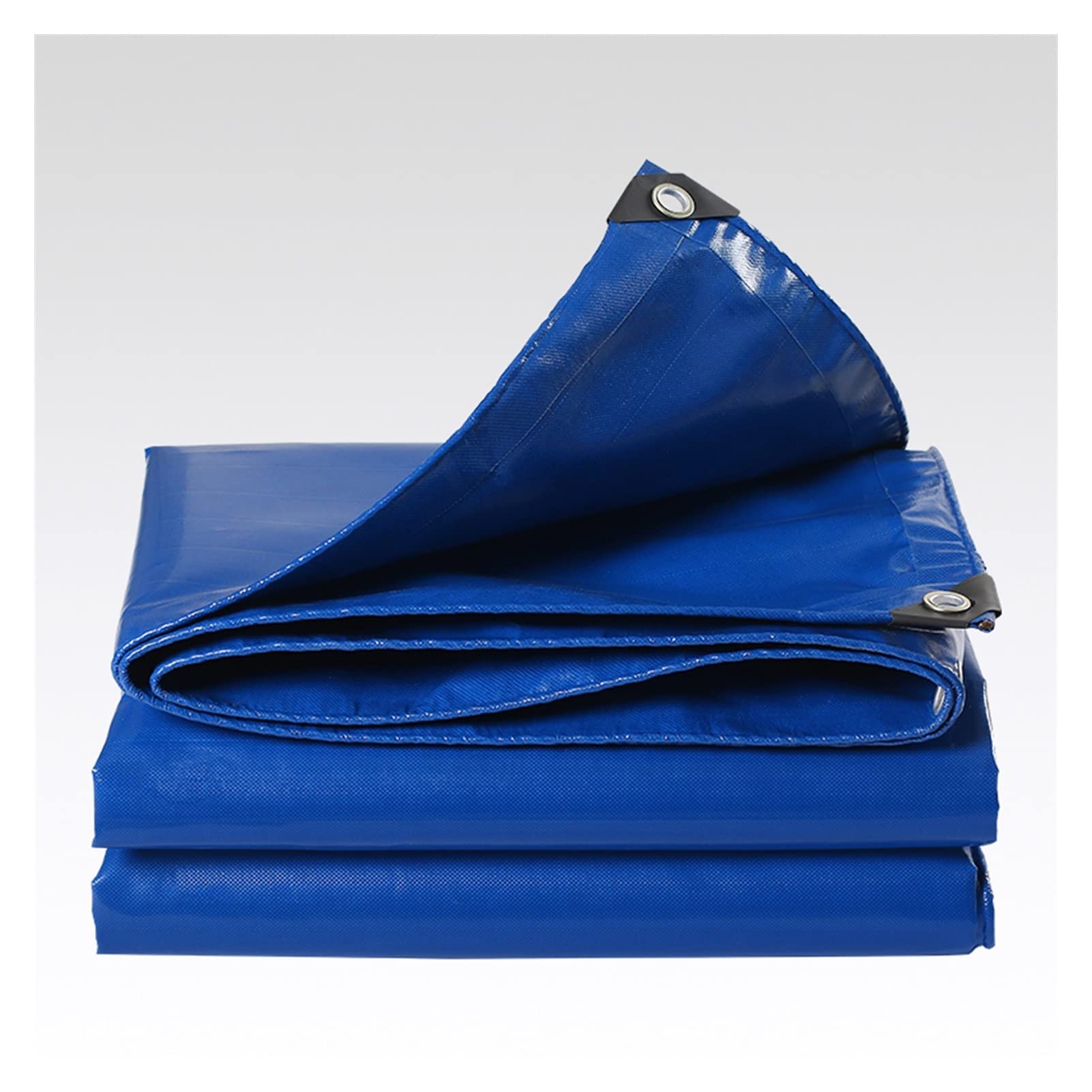 LLHFSW Heavy Duty Waterproof PVC Tarpaulin - 2x4m Multipurpose Cover for Kennels, Chicken Coops, Trailers & Outdoor Use with Reinforced Eyelets (Blue) - Perfect for Camping, Construction & Farm Protection
