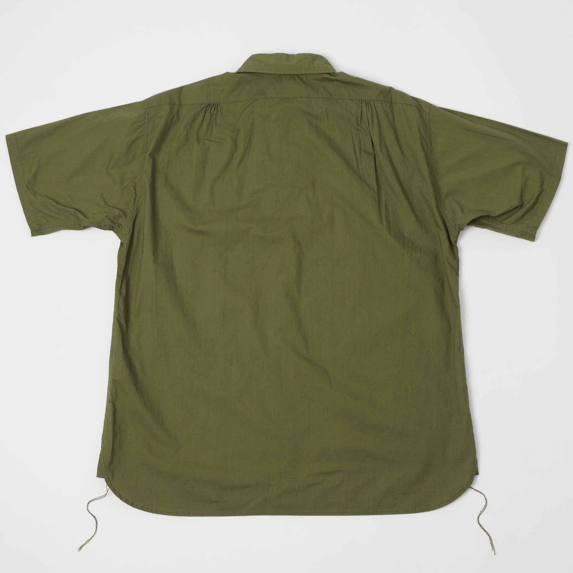 Buzz Rickson's BR38400 N-3 Short Sleeve Utility Shirt - Olive Green Military Style Workwear for Outdoor Activities & Casual Wear
