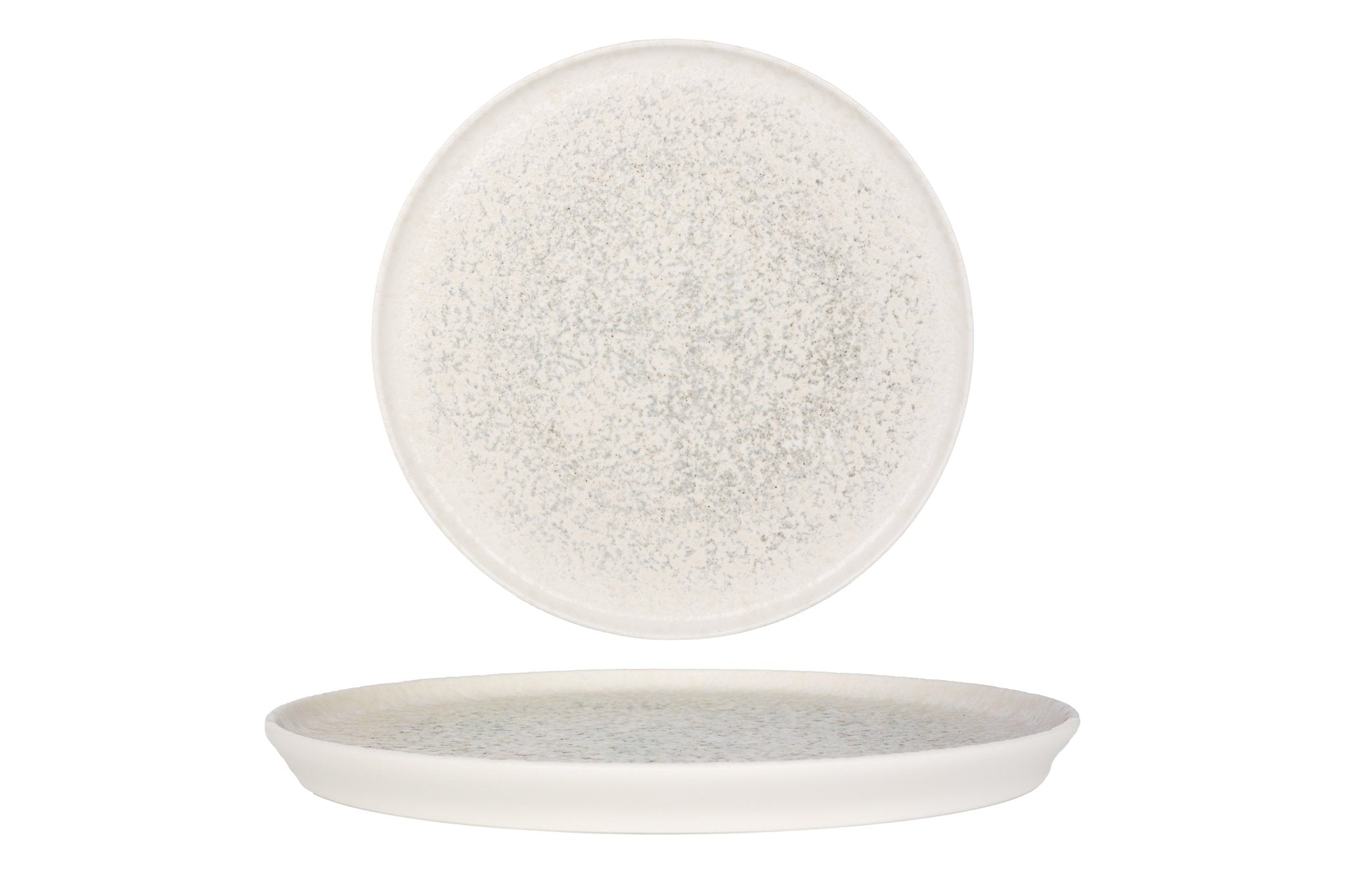 Lunar White Ceramic Dessert Plate 22cm - Elegant Cake & Pastry Serving Dish for Parties, Weddings, and Afternoon Tea