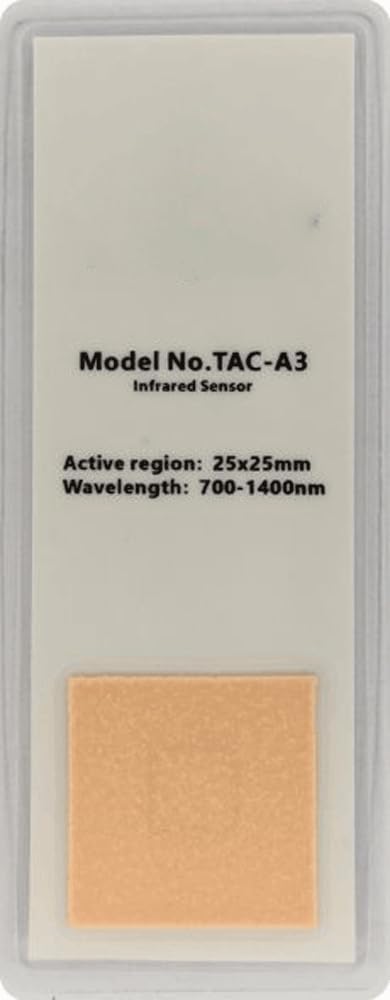 700-1400nm Wavelength Light Detection Sensor Card - Optical Observation, Frequency Multiplier & Photosensitive Tool for Spectroscopy, Dimmer Strip (25mmx25mm) - Perfect for Lab Research, Industrial Testing & Light Measurement Applications
