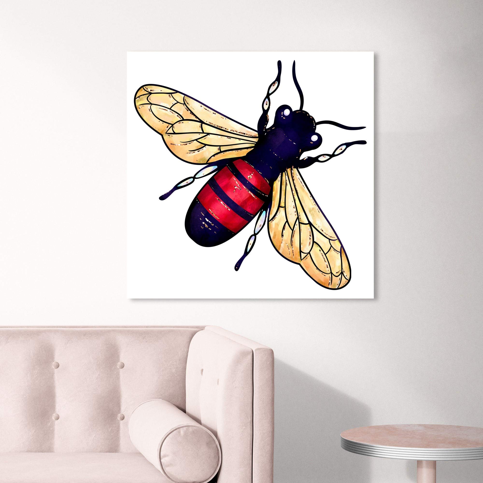 Stylish Bee II Canvas Wall Art Print - 24