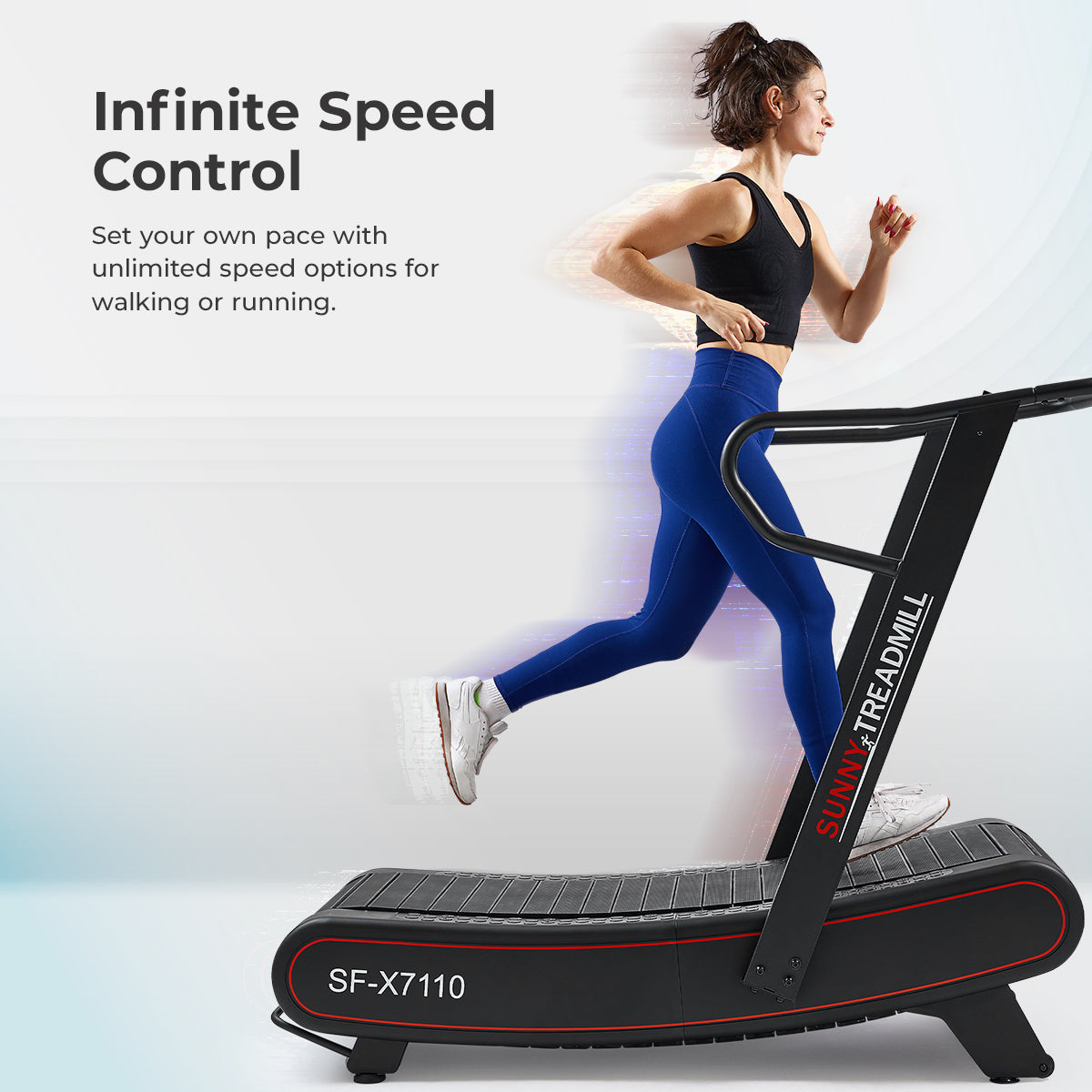 Smart Ultra Manual Treadmill with 8 Levels Magnetic Resistance - Compact Home Gym Equipment for Walking & Running - Perfect for Small Spaces, Apartments & Office Workouts