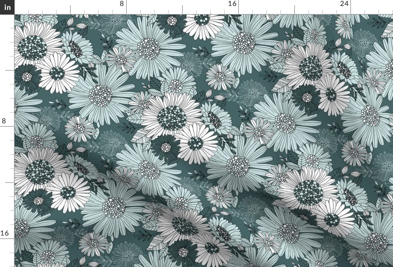 Daisy Flowers Spring Garden Printed Minky Fabric Fat Quarter - Soft Plush for Sewing Baby Blankets, Quilt Backing & Home Decor | Perfect for DIY Nursery Projects & Cozy Throw Blankets