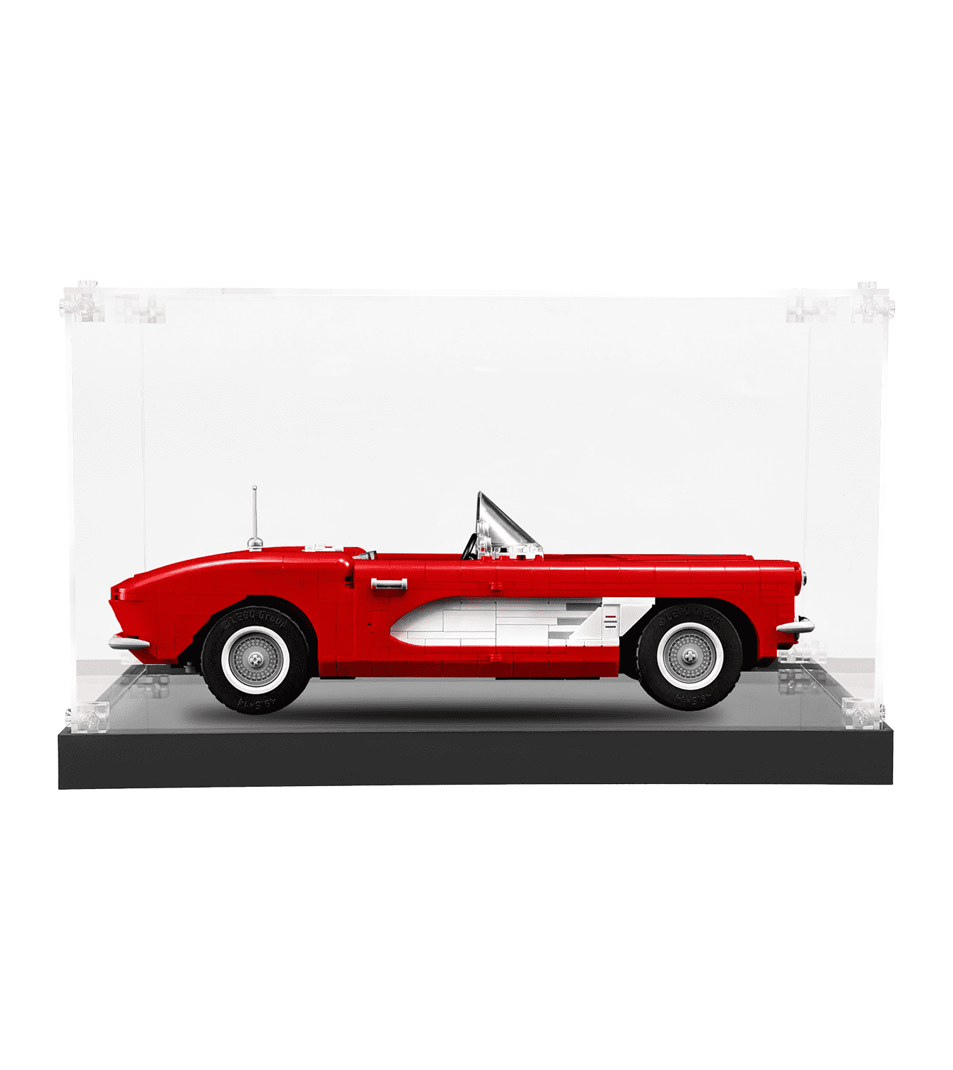 Lego Creator Chevrolet Corvette 10321 Display Case - Clear Acrylic Showcase for Car Model Collection & Home Office Decor