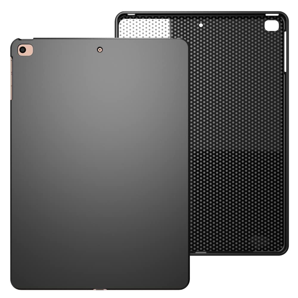 Premium Thin & Soft Protective Case for iPad 9.7 (2018/2017 6th/5th Gen) & iPad Air 2/Air - Lightweight Shockproof Cover with Precise Cutouts - Perfect for Work, Travel & Home Use - Black