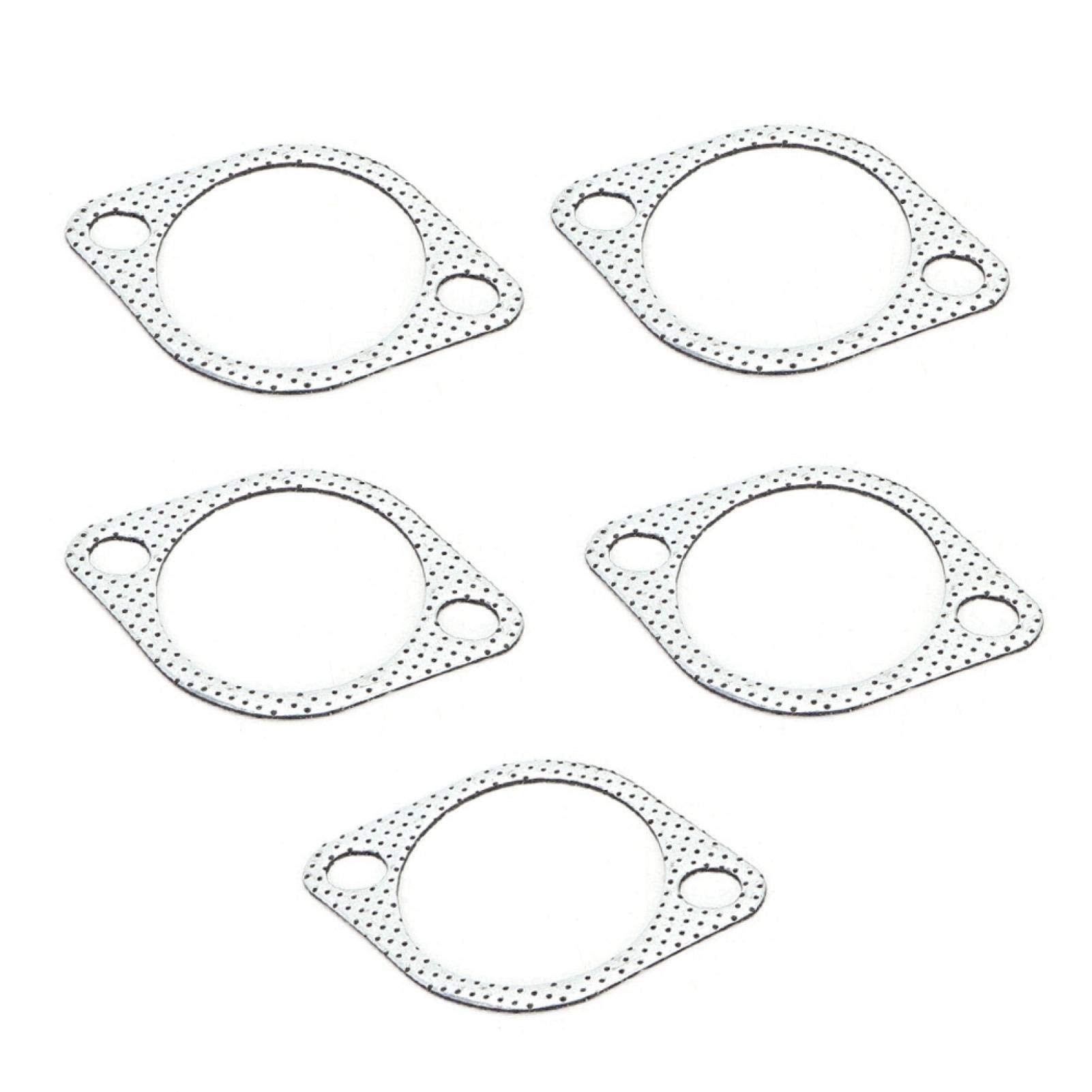 3'' Exhaust Pipe Gasket Set - 5PCS High-Temperature Ceramic Metal Gaskets with Reinforced Ring for 3in/76mm Downpipe - Perfect for Car, Truck & Motorcycle Exhaust System Repairs & Upgrades