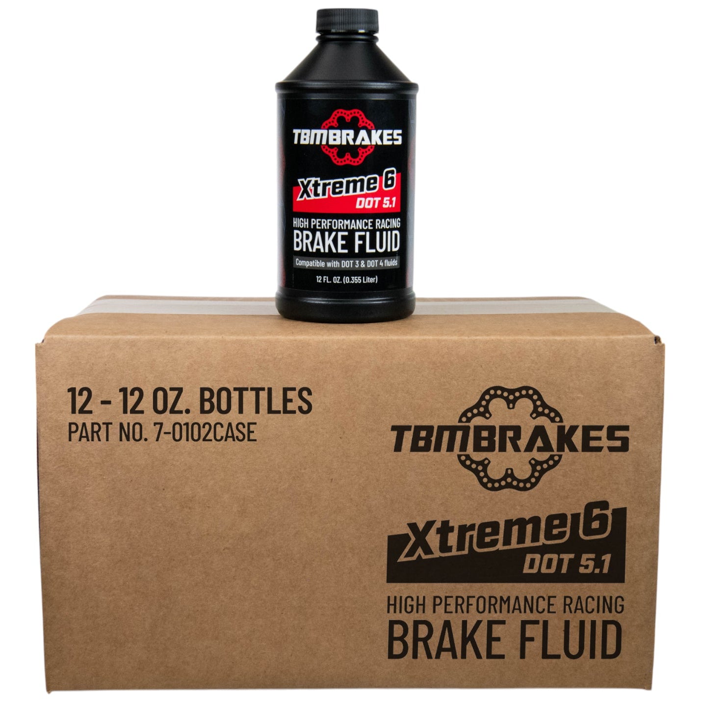 TBM DOT 5.1 Extreme 6 Brake Fluid - 12 Bottles Case | High Performance Brake Fluid for Racing, Motorcycles & Heavy Duty Vehicles | Perfect for Track Days, Off-Roading & Extreme Driving Conditions