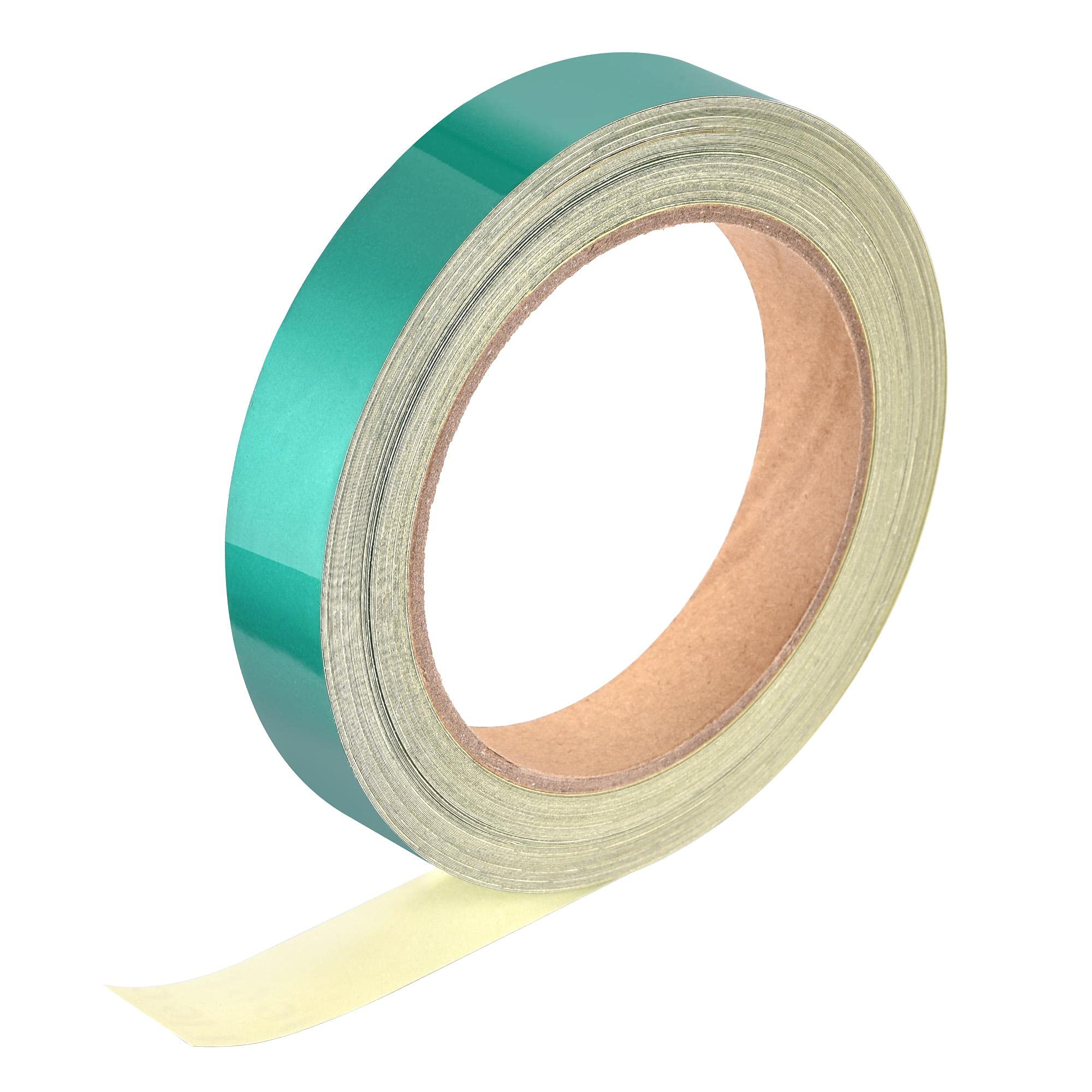 uxcell Reflective Tape Green, 20mm x 25m - High Visibility Waterproof Safety Tape for Bikes, RV, Boat, and Outdoor Gear | Perfect for Nighttime Cycling, Marine Striping & Roadside Warning Markings