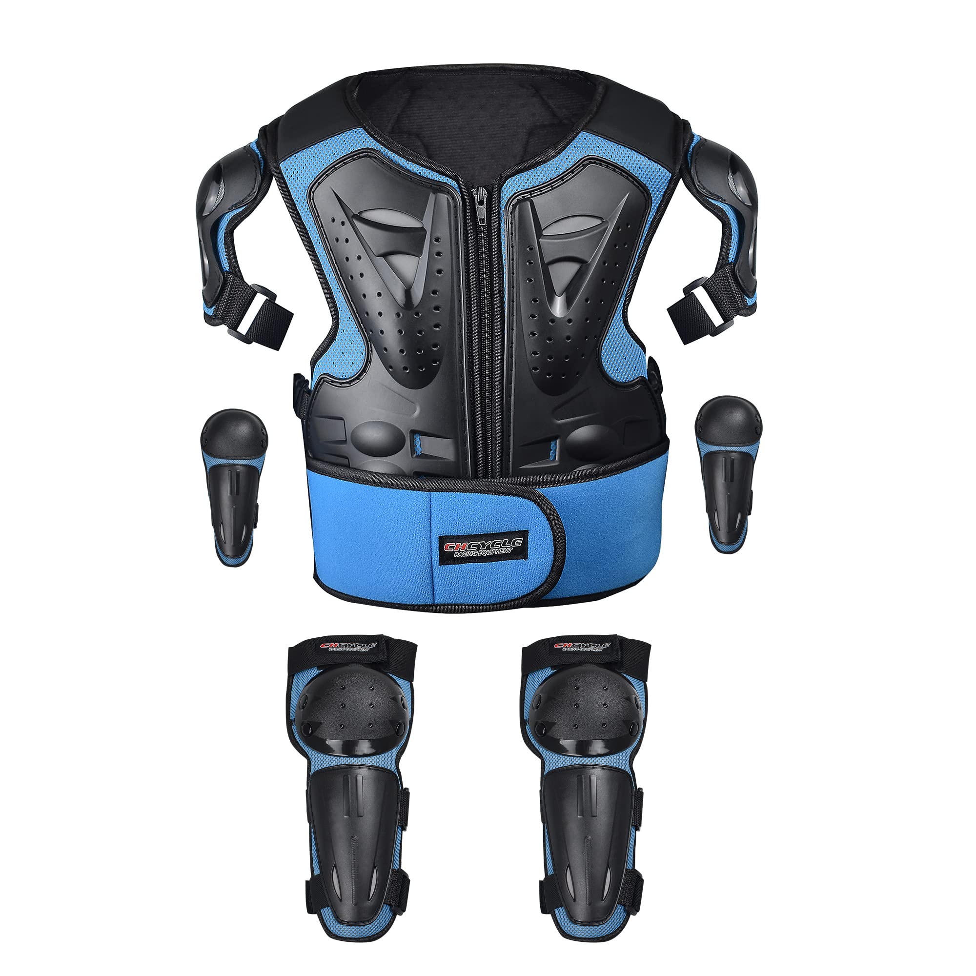 Kids Dirt Bike Gear Set - Motorcycle Armor Suit with Chest Protector & Elbow/Knee Pads for Motocross, BMX & Cycling | Youth Protective Equipment for Off-Road Riding & Bike Safety