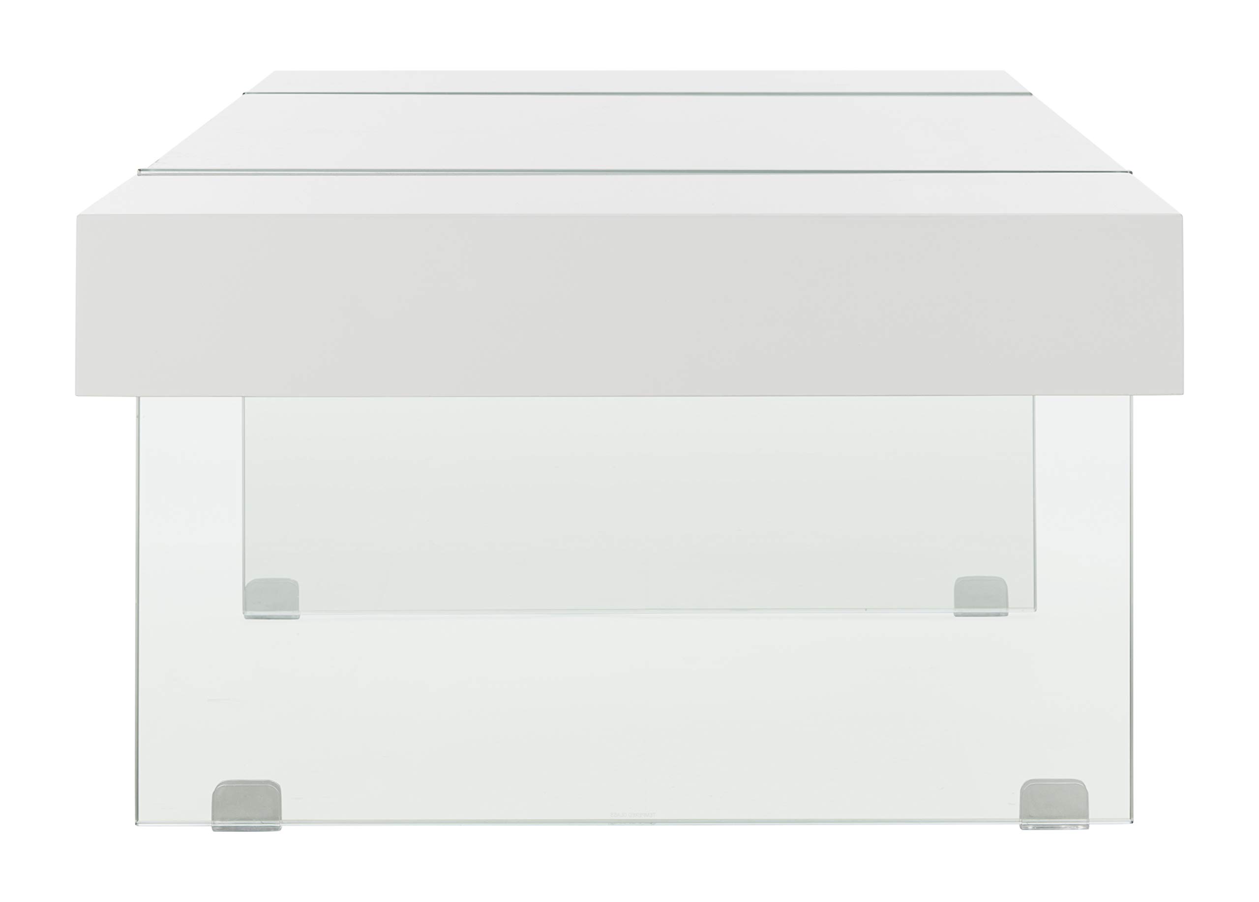 Safavieh Jacob White Modern Glass Leg Coffee Table - Stylish Living Room Furniture for Small Spaces & Contemporary Home Decor