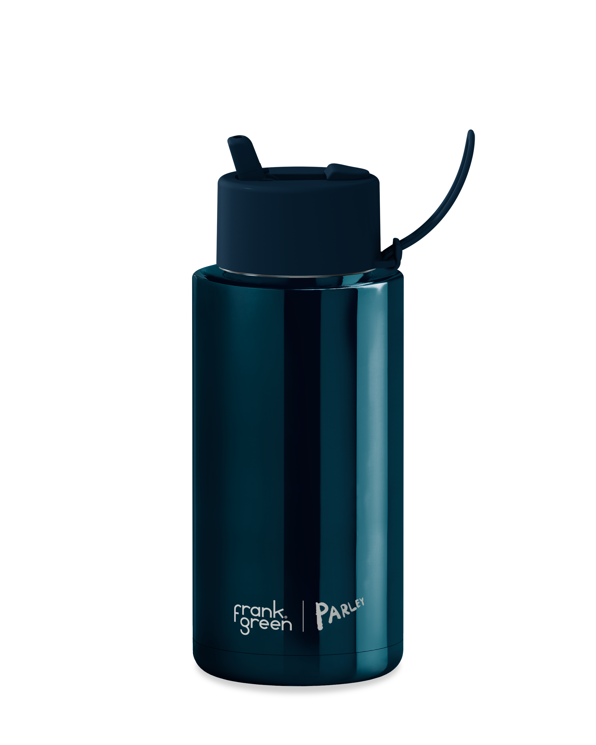 Parley Ceramic Reusable Water Bottle 34oz (1L) - Eco-Friendly Insulated Travel Mug for Hot & Cold Drinks, Perfect for Office, Gym, Hiking and Outdoor Activities