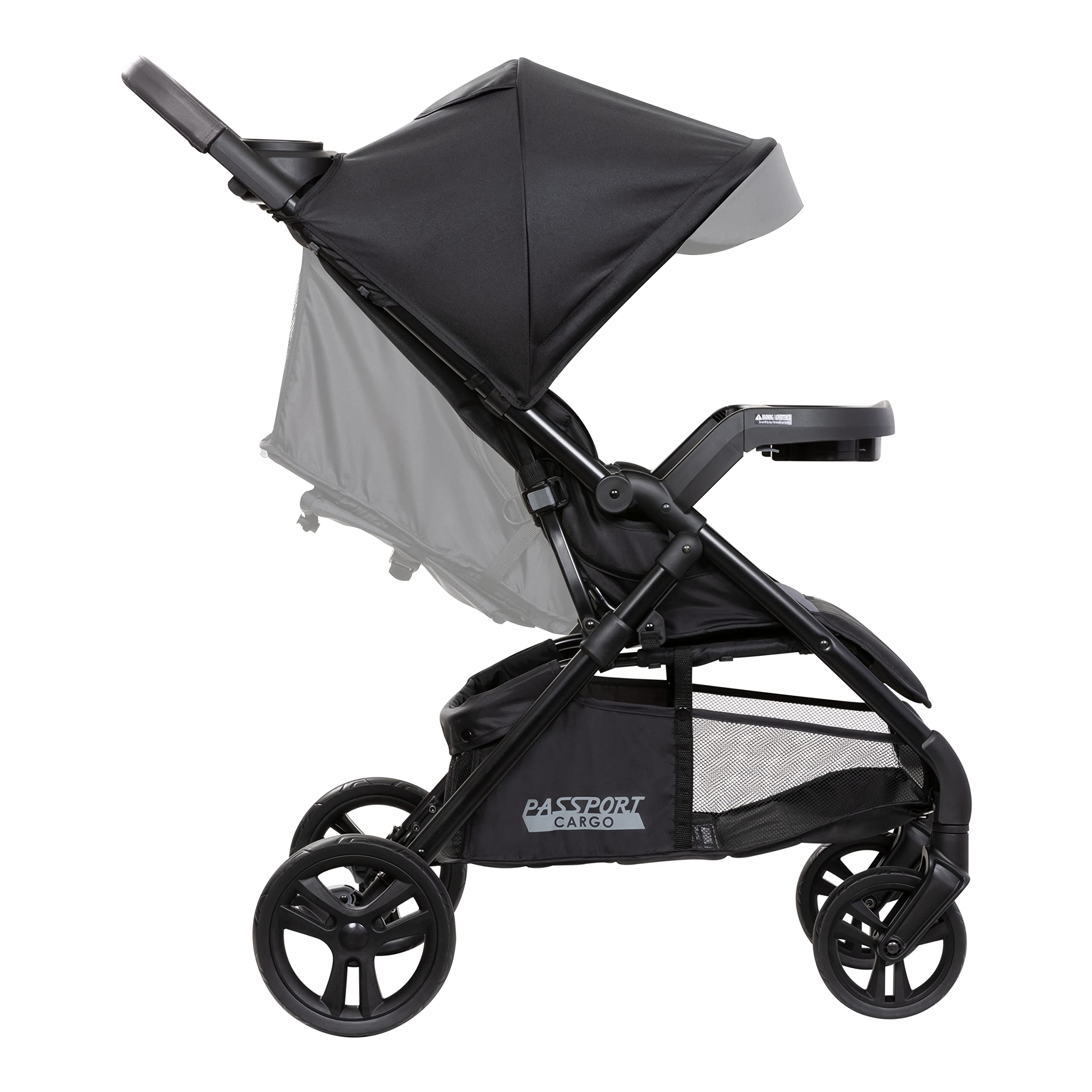 Baby Trend Passport® Cargo Stroller - Lightweight Travel Stroller with Large Storage Basket, Adjustable Canopy & One-Hand Fold, Fieldstone Grey - Perfect for Shopping, Travel & Everyday Use