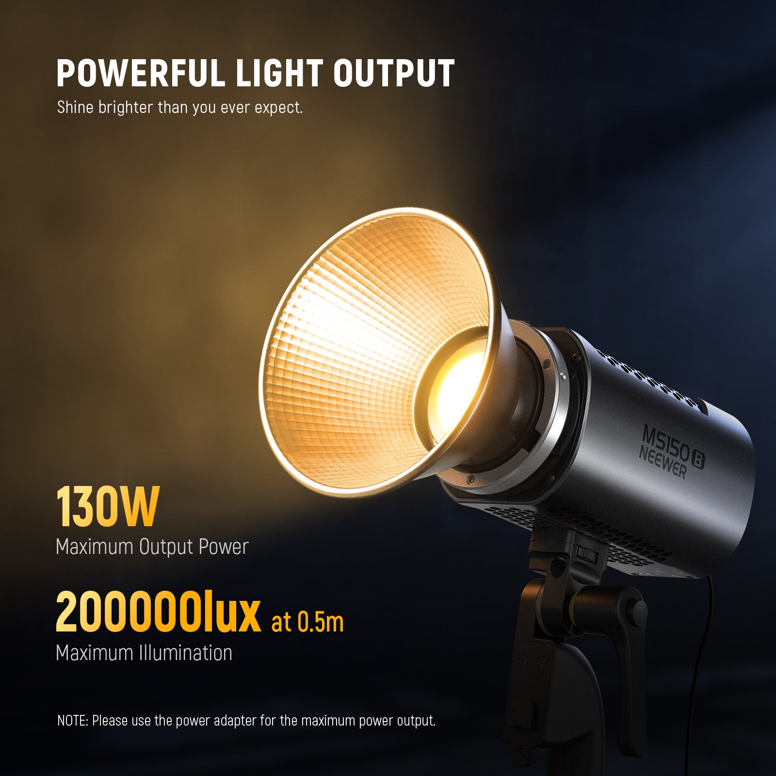 NEEWER MS150B 130W Bi-Color LED Video Light for Photography, YouTube Videos, and Studio Lighting - Perfect for Vlogging, Live Streaming, and Professional Filmmaking