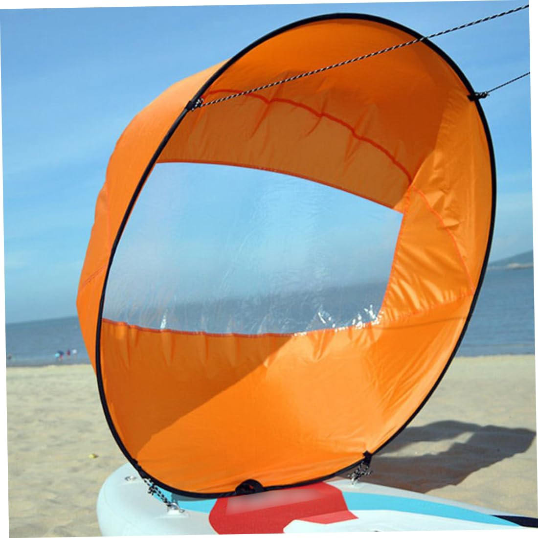Foldable Kayak Wind Sail with Clear Window - Portable Downwind Paddle Sail for Inflatable Boats & Kayaks | Kayaking Accessory for Lakes, Rivers & Ocean Adventures