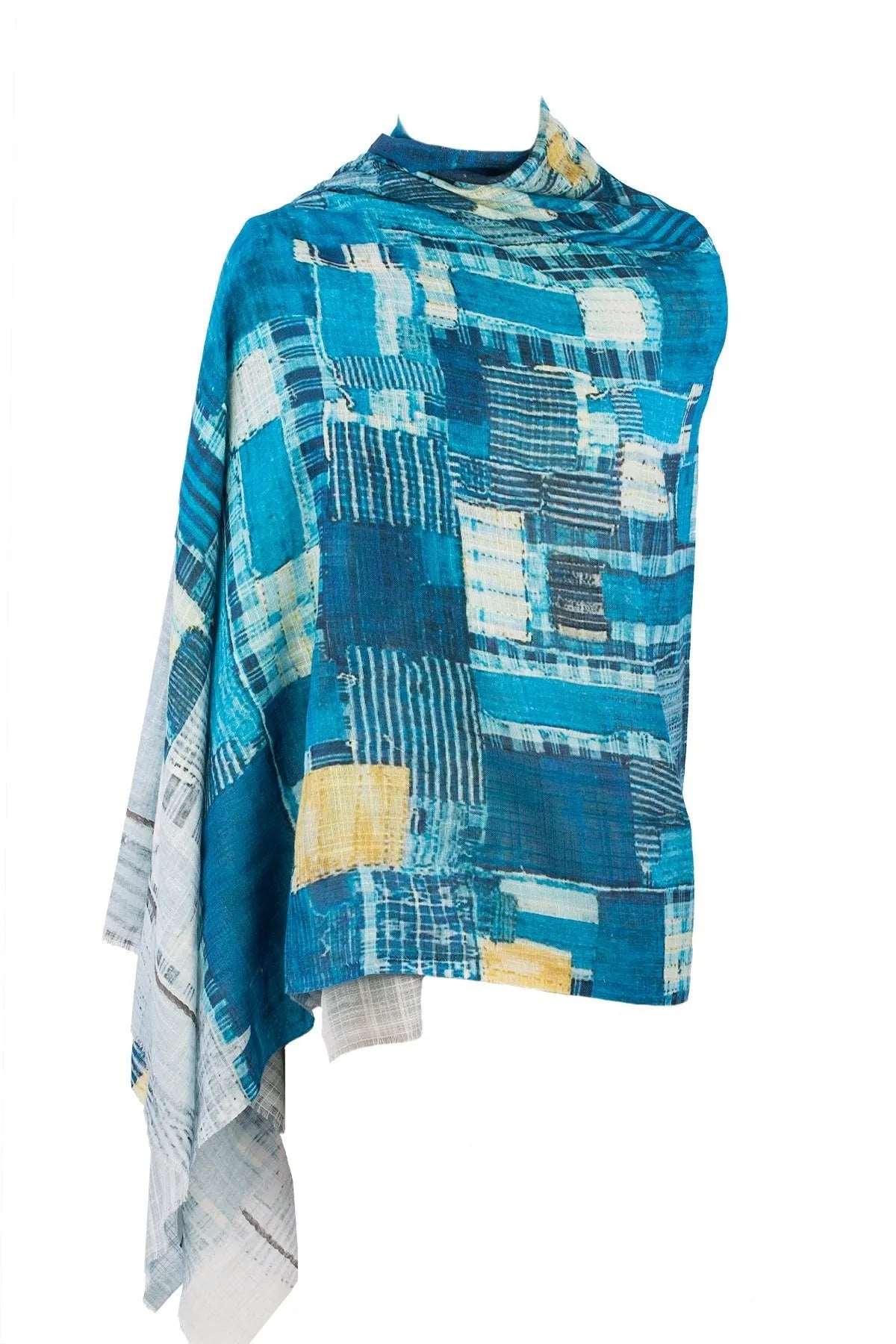 Stylish Plaid Abstract Scarf for Women - Soft Winter Fashion Accessory - Perfect for Office, Travel and Casual Outfits
