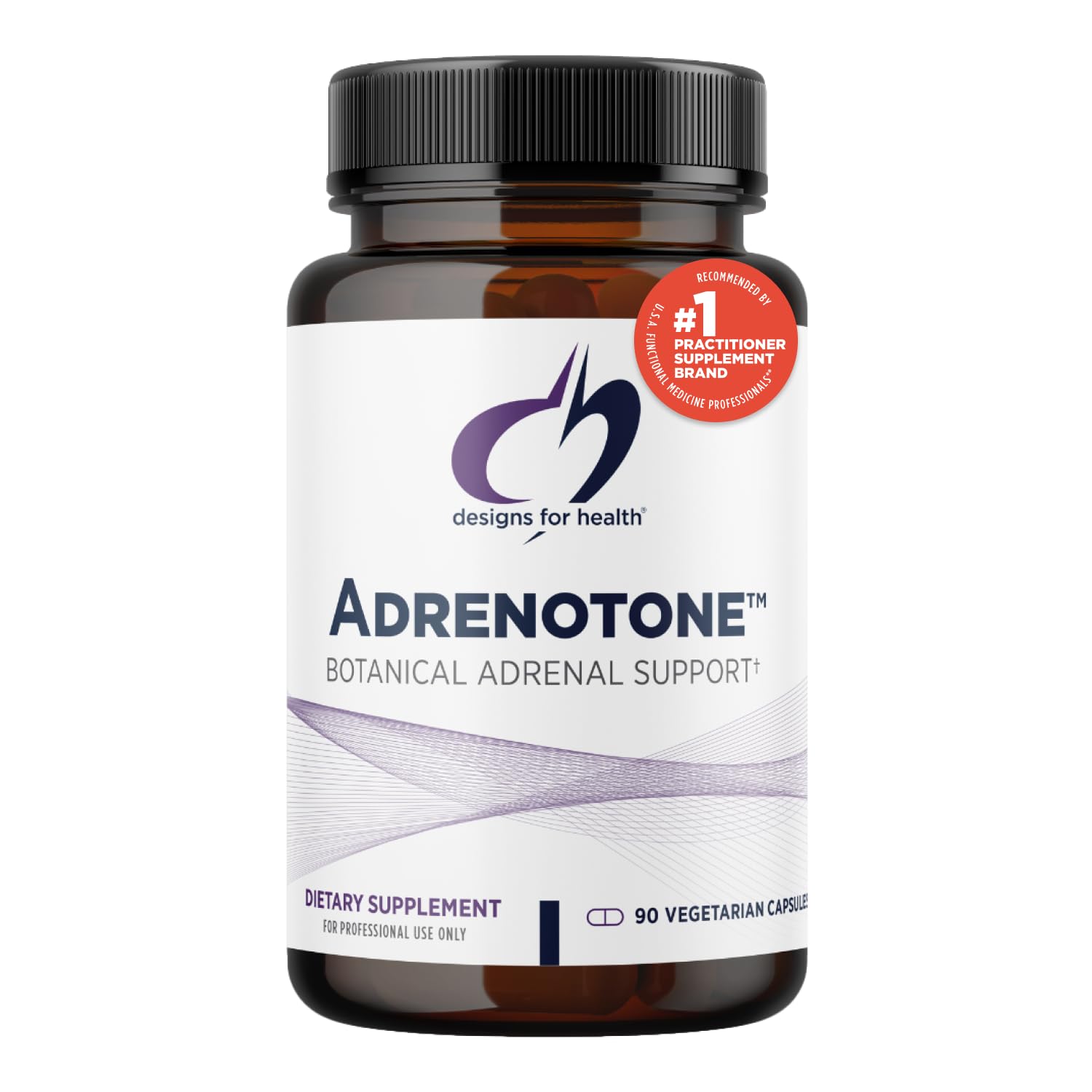 Designs for Health Adrenotone - Adrenal Support Supplement with Rhodiola Rosea, Ashwagandha & B Vitamins (B2, B5, B6) - Promotes Healthy Cortisol Levels & Adrenal Function - 90 Capsules - Ideal for Stress Relief & Energy Boost