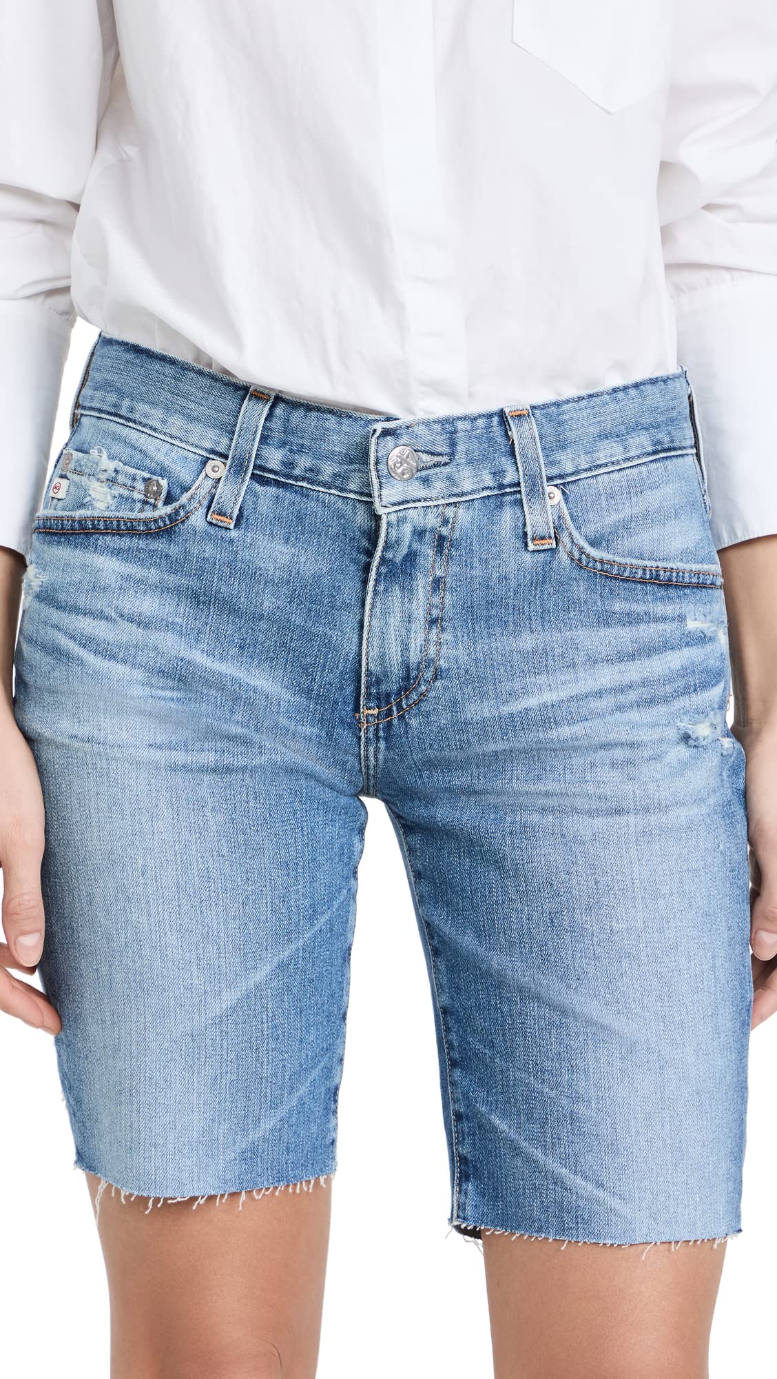 AG Adriano Goldschmied Women's Nikki Shorts - High Waisted Denim Shorts for Women | Comfortable & Stylish Summer Shorts | Perfect for Beach, Vacation & Casual Outings