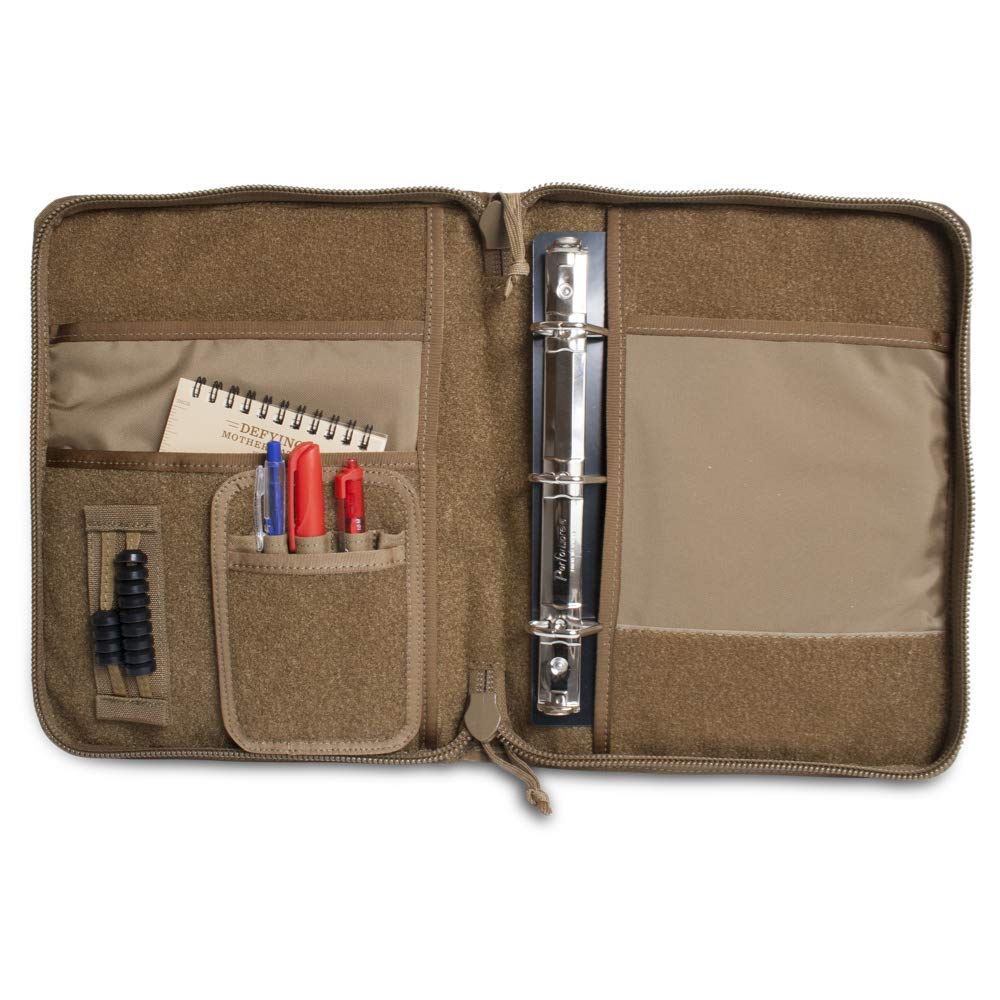 Tactical Notebook Cover - Military Grade 3-Ring Binder with Zipper for Field Operations, Map Storage & Organization | Fits 5.5” x 8.5” Paper | Durable Tactical Gear for Outdoor Adventures, Camping & Survival Scenarios